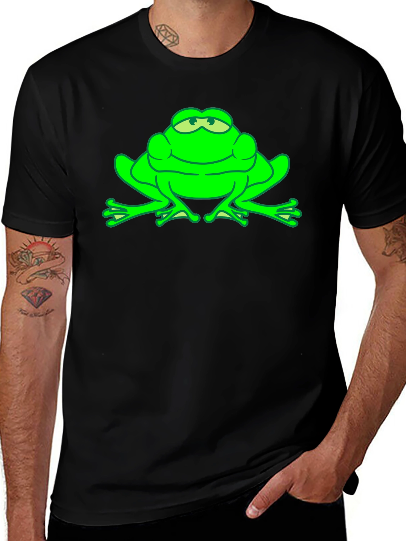 Variant 14 of Green Frog Graphic Tee - Funny Animal T-Shirt