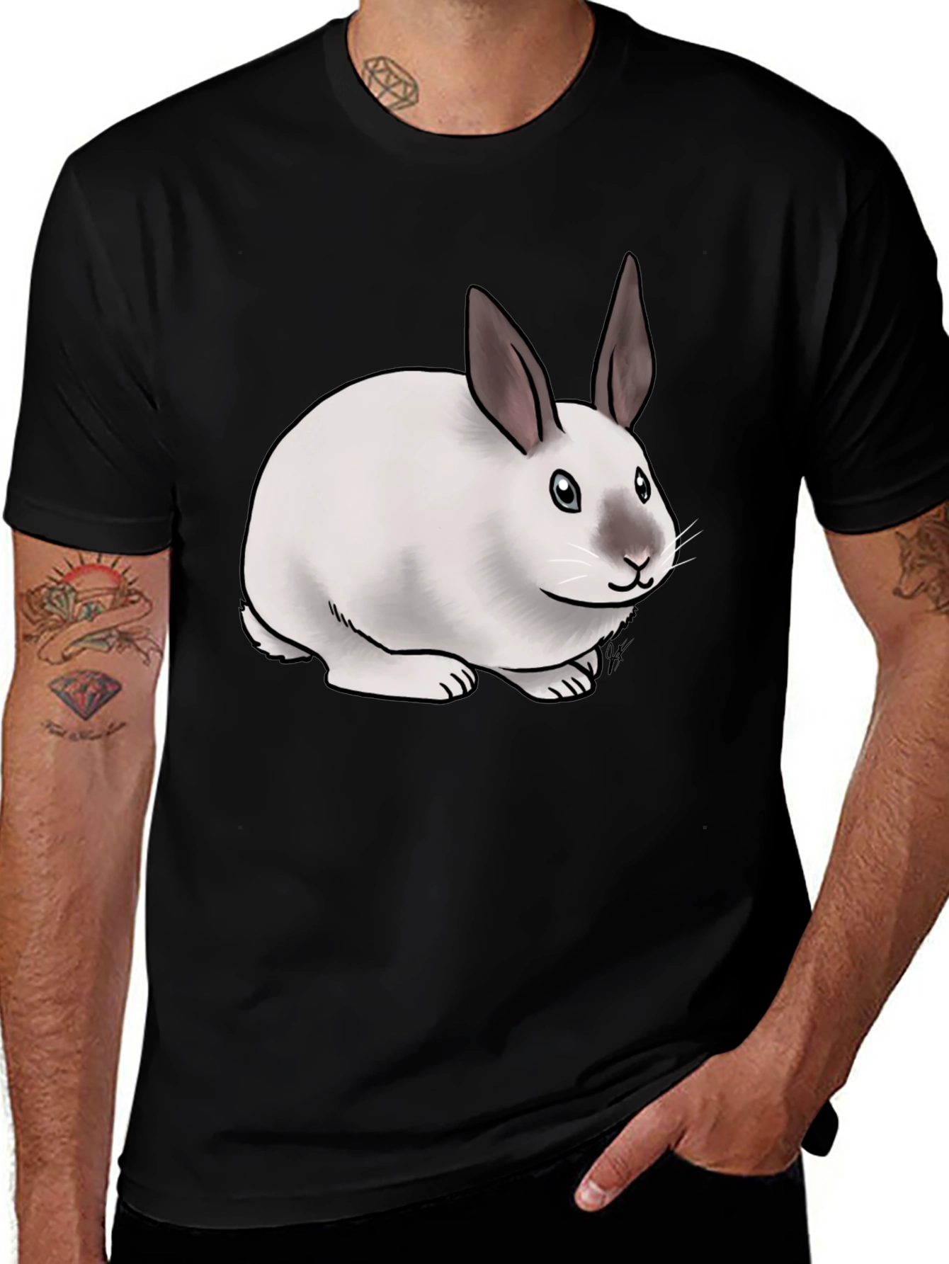Rabbit Graphic Tee - Cute Bunny Design