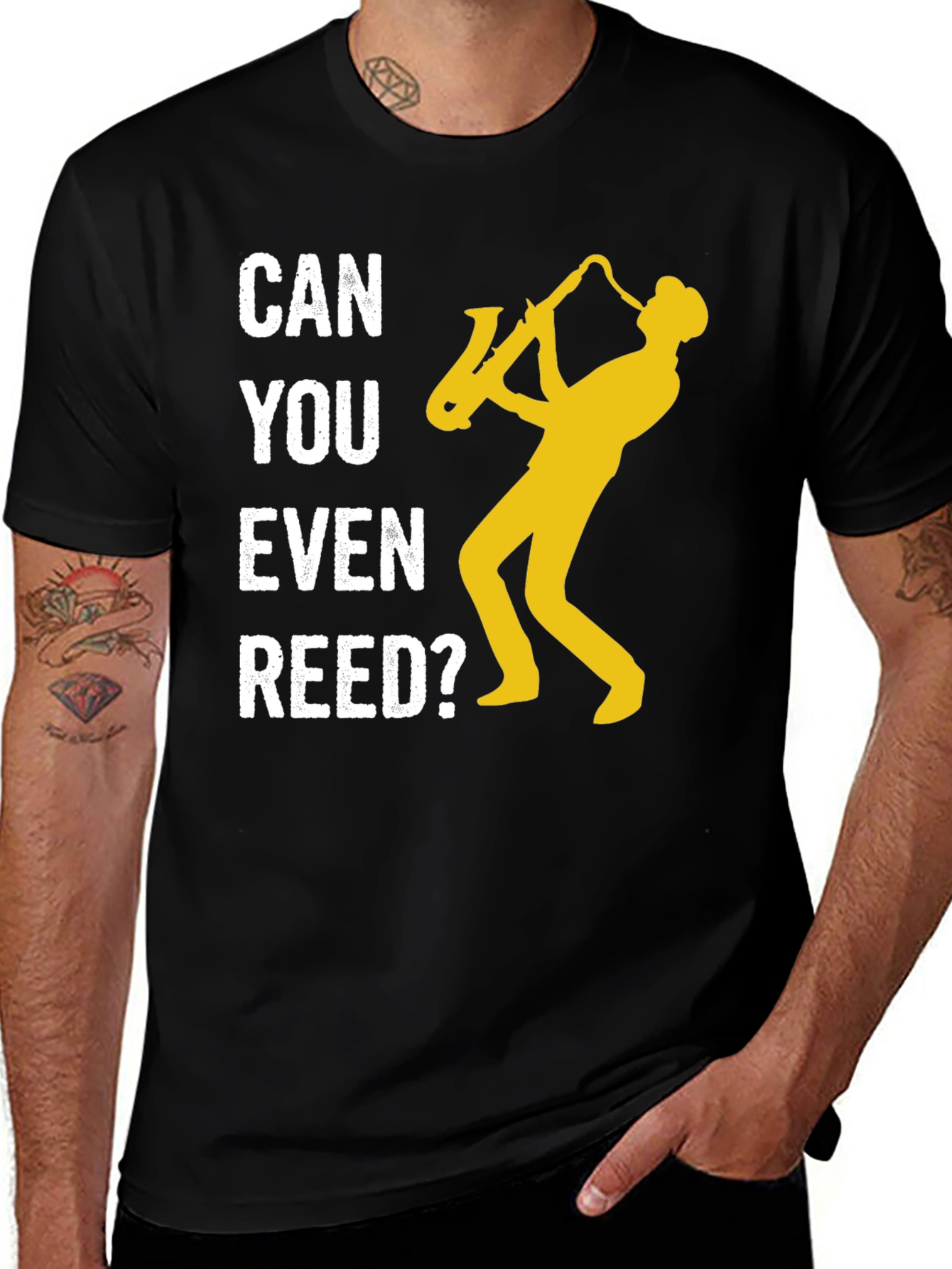 Can You Even Reed? Music Saxophone T-Shirt