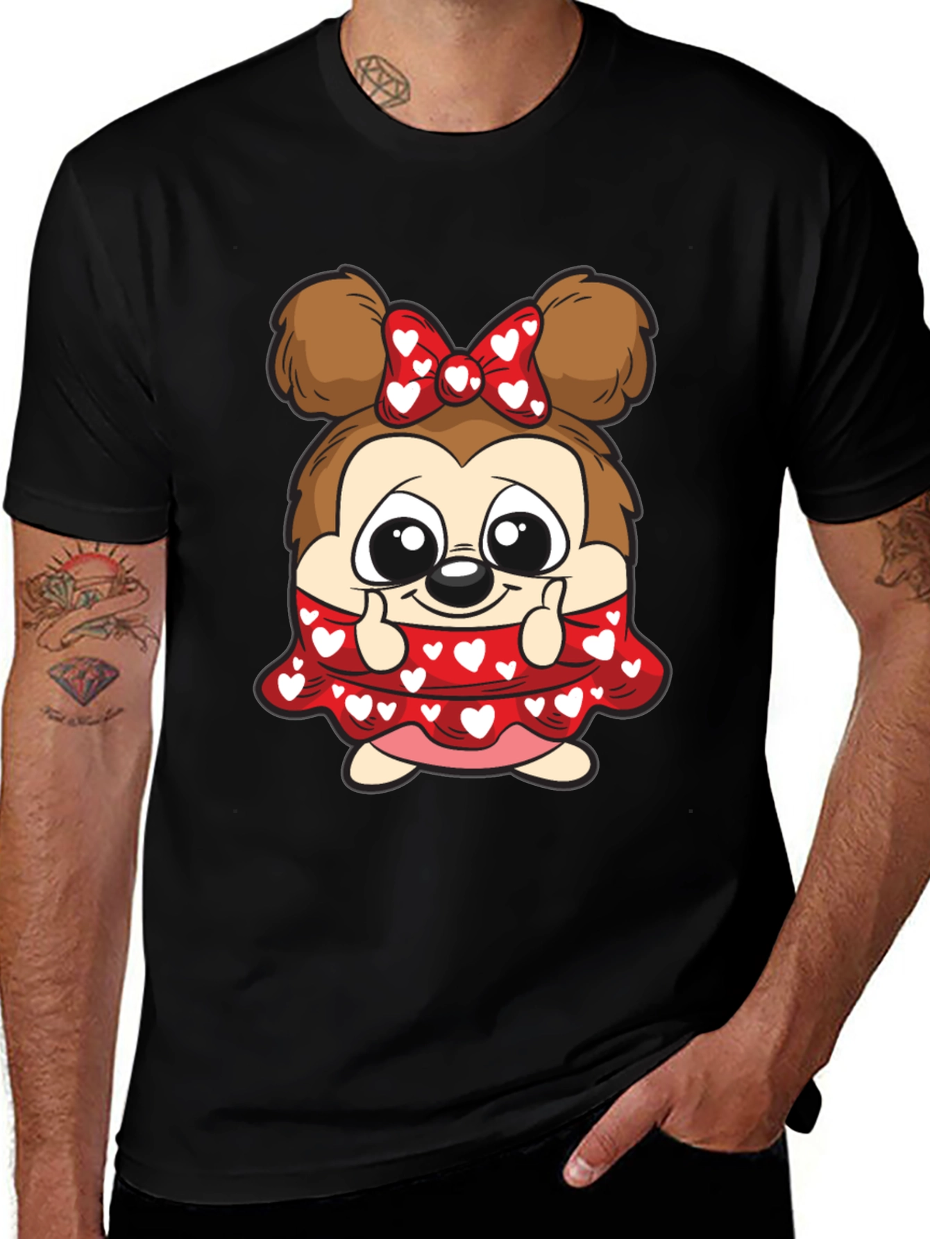 Minnie Mouse Heart Dress Graphic Tee