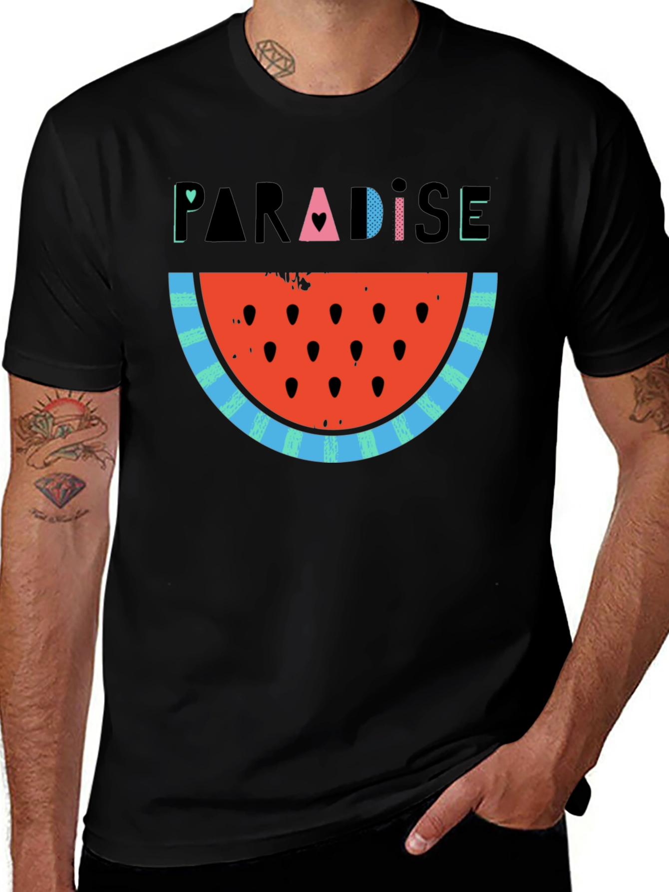 Variant 14 of Paradise Watermelon Slice Graphic Tee
