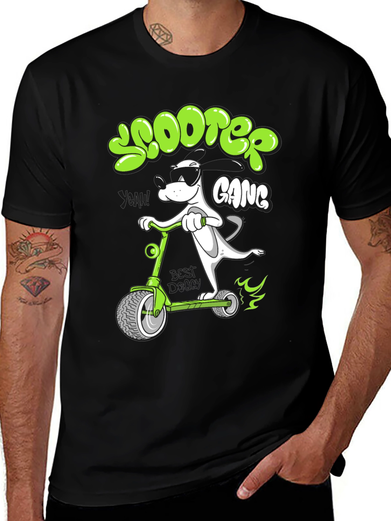 Variant 10 of Scooter Gang Dog Graphic T-Shirt