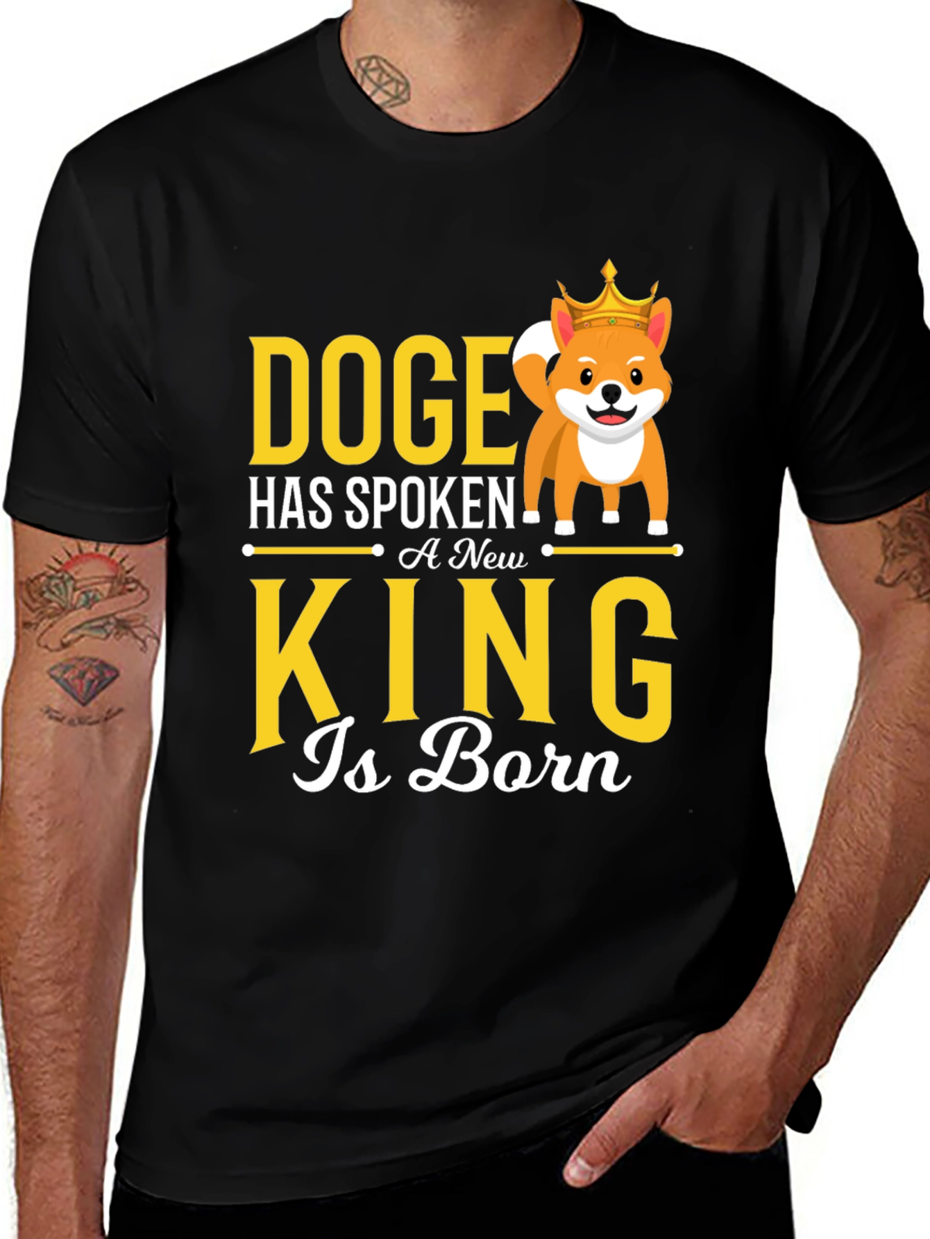 Variant 13 of Doge King Graphic Tee - Crypto Dog Lover Apparel