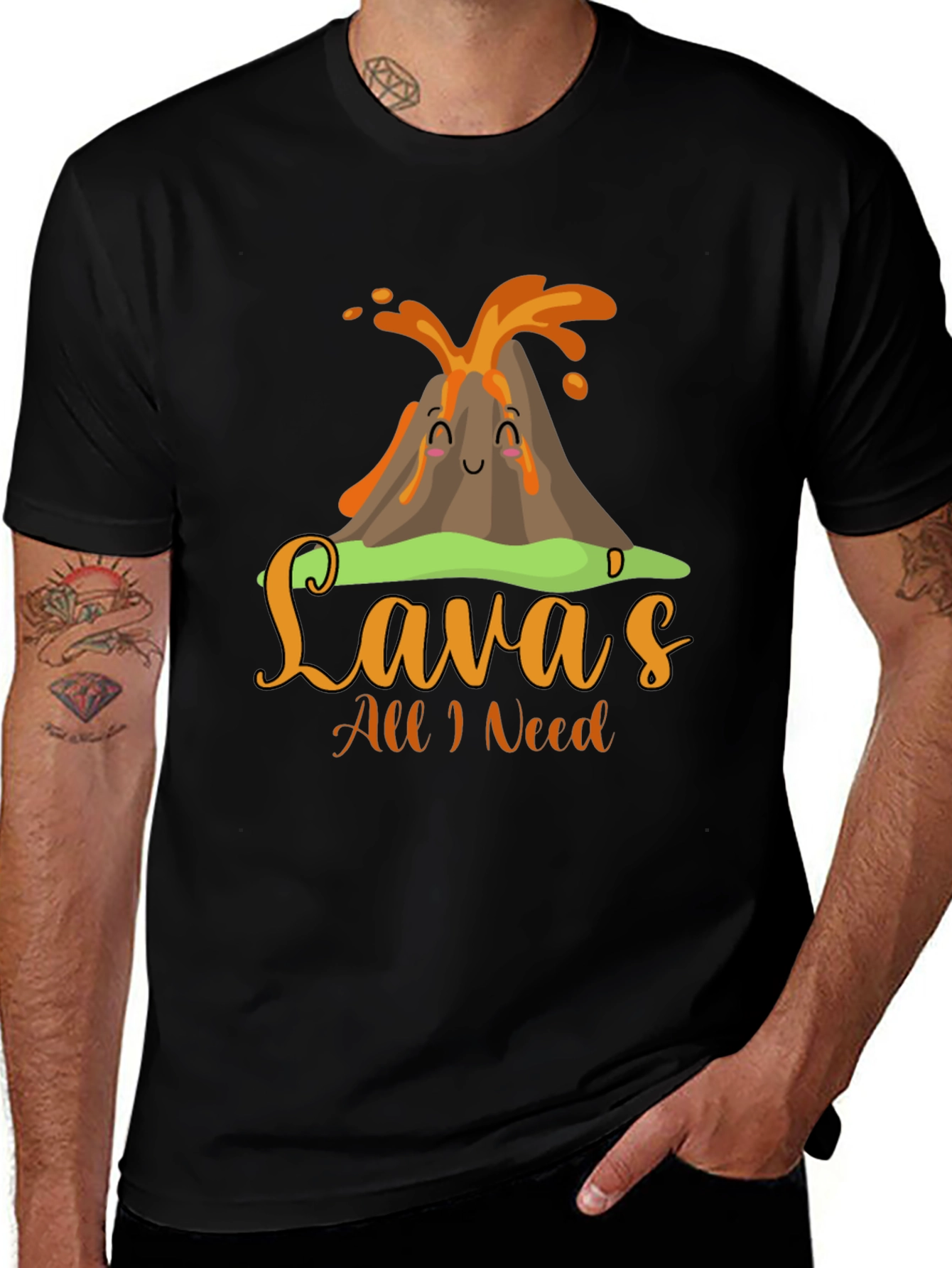 Funny Lava's All I Need Volcano T-Shirt