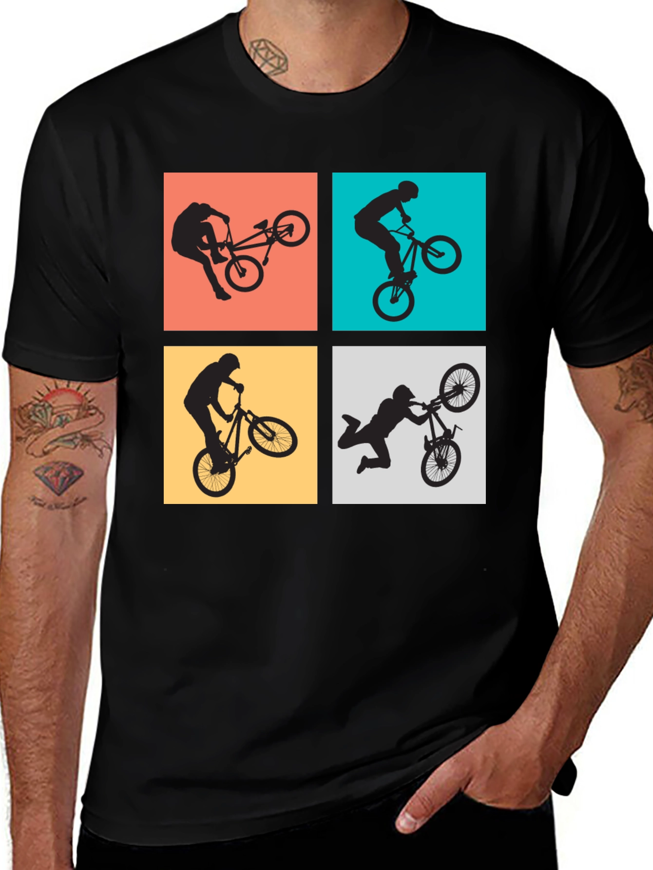 BMX Stunt Black T-Shirt