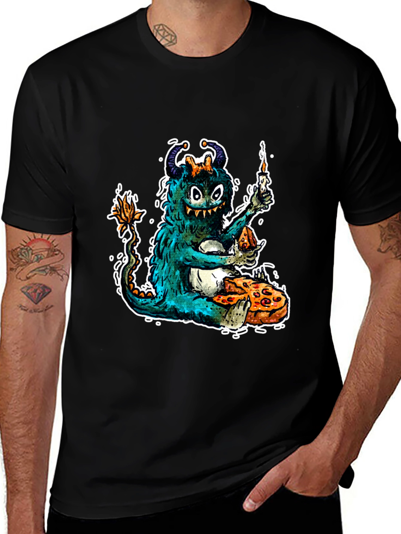 Variant 14 of Monster Pizza Party Graphic T-Shirt