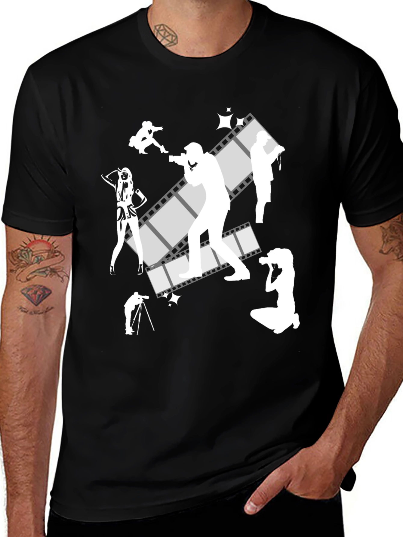 Variant 15 of Photographer Film Reel Graphic Tee - Black