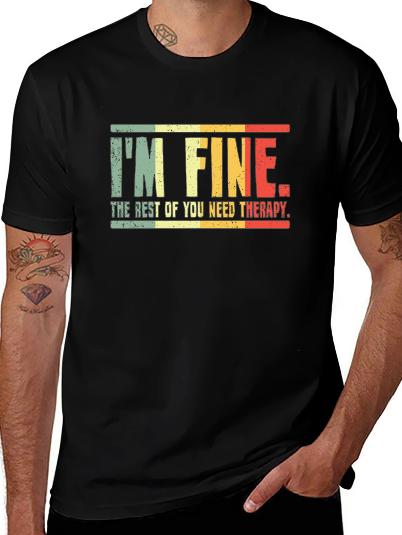 Variant 16 of I'm Fine You Need Therapy Graphic Tee