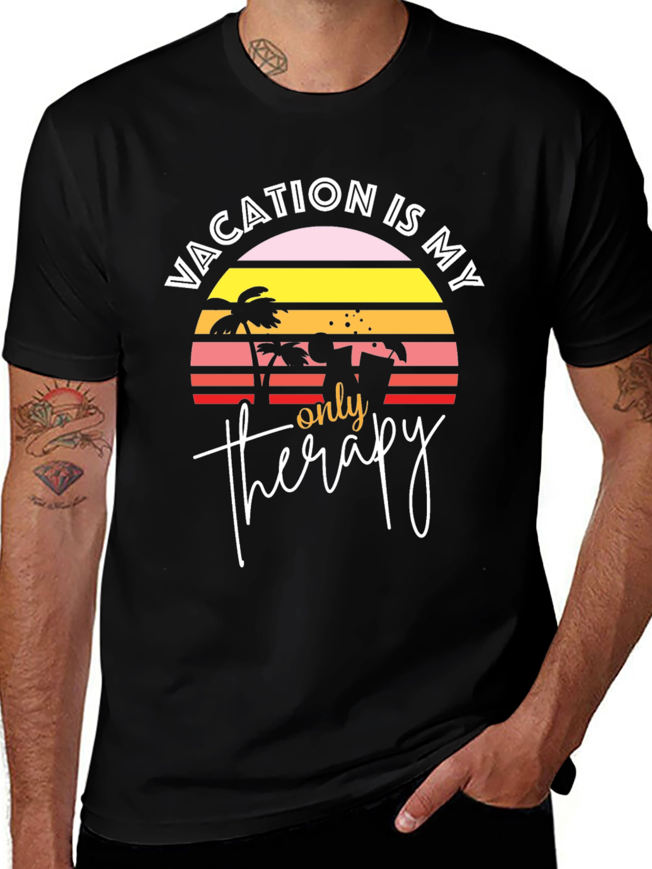 Variant 3 of Vacation Therapy Graphic T-Shirt - Beach Lover Tee