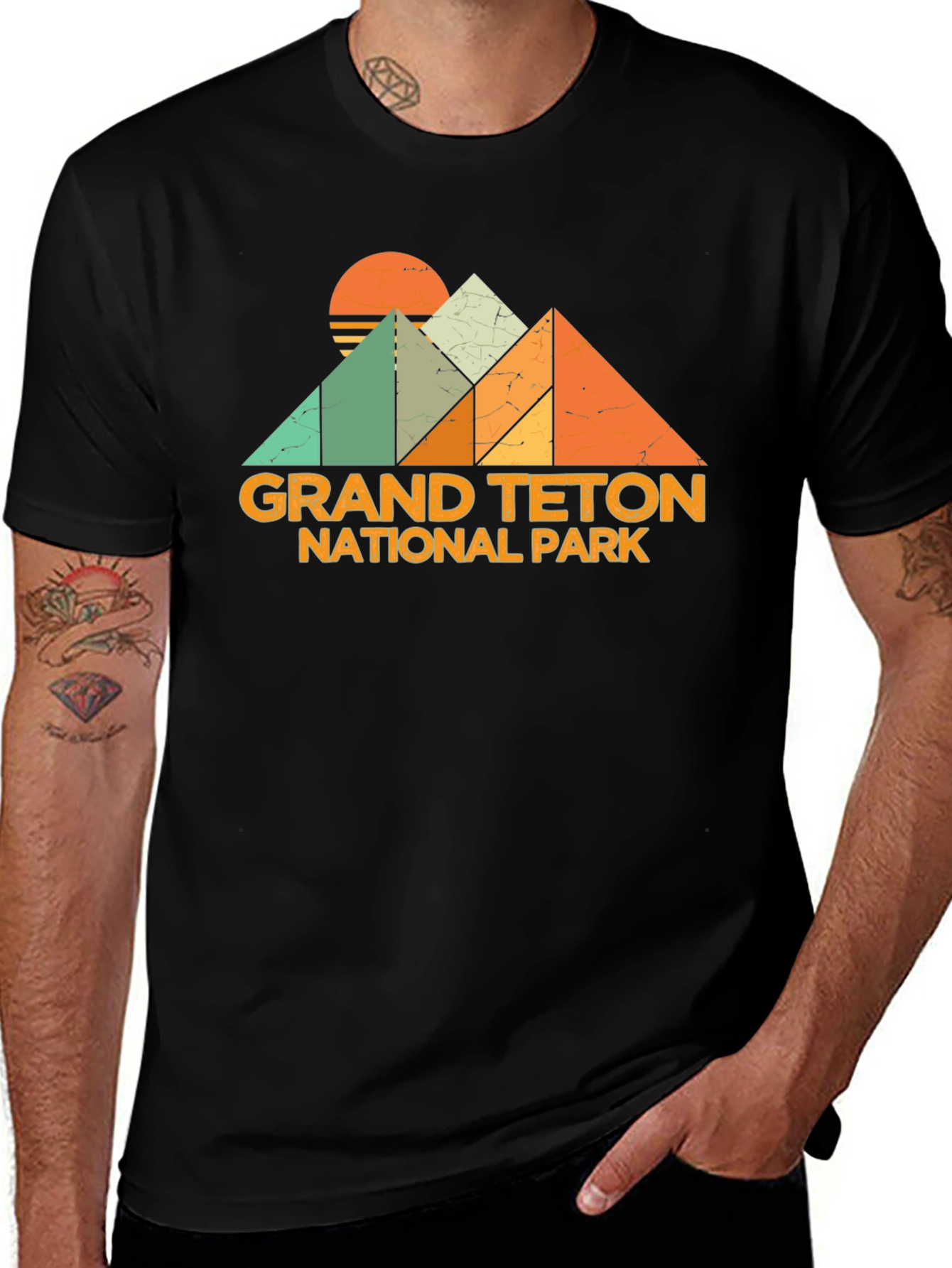 Variant 25 of Grand Teton National Park Retro Graphic Tee
