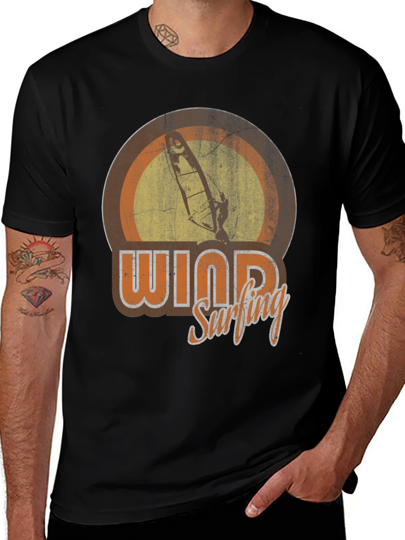 Variant 12 of Vintage Windsurfing Graphic Tee - Retro Surfer T-Shirt