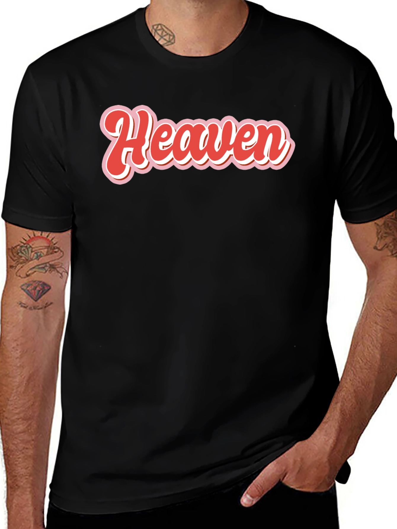 Retro Heaven Graphic T-Shirt - Black