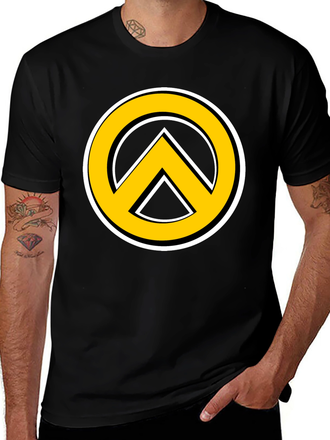 Variant 24 of Spartan Symbol Graphic Tee - Black