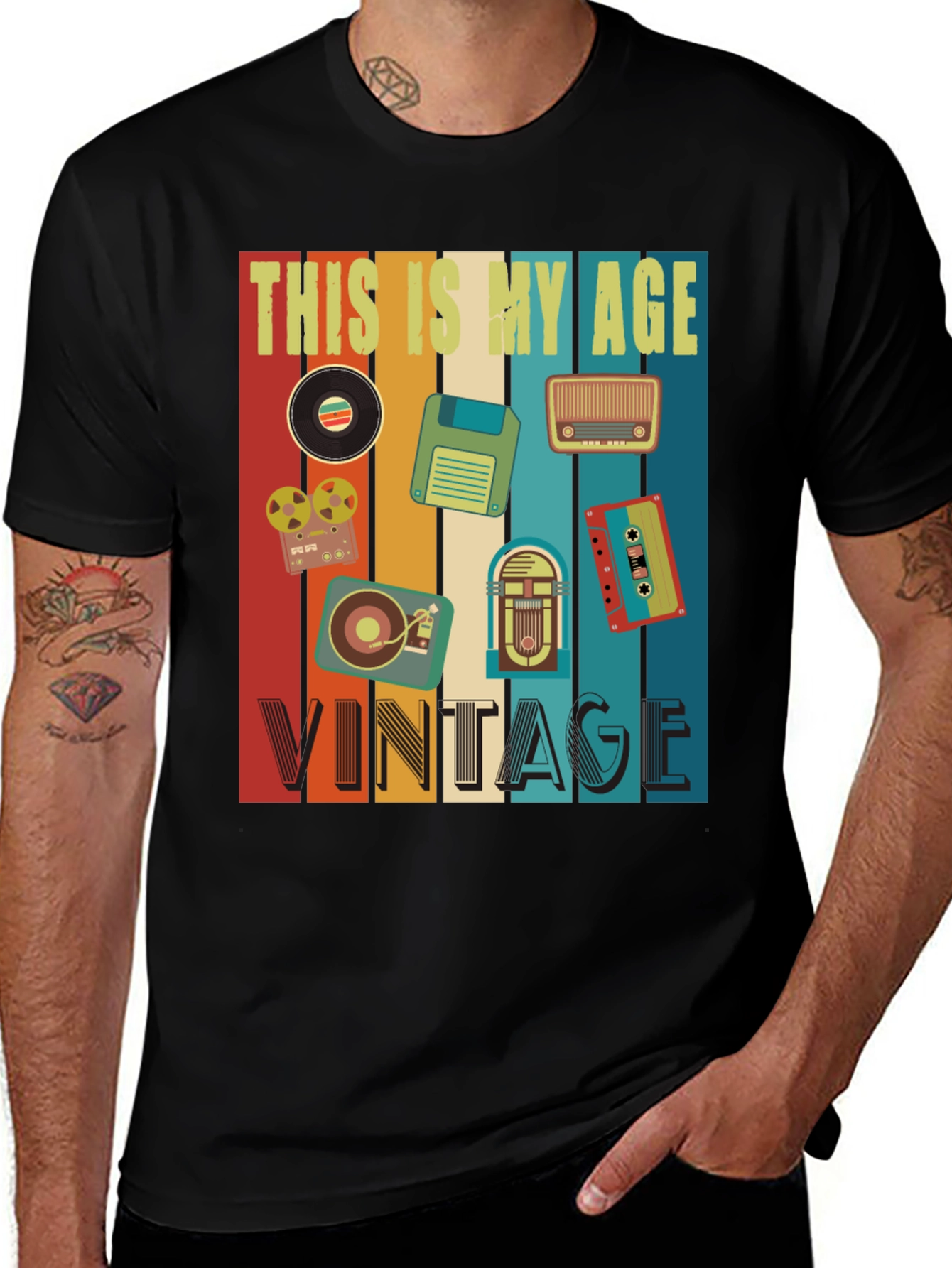 Variant 8 of Retro This Is My Age Vintage T-Shirt