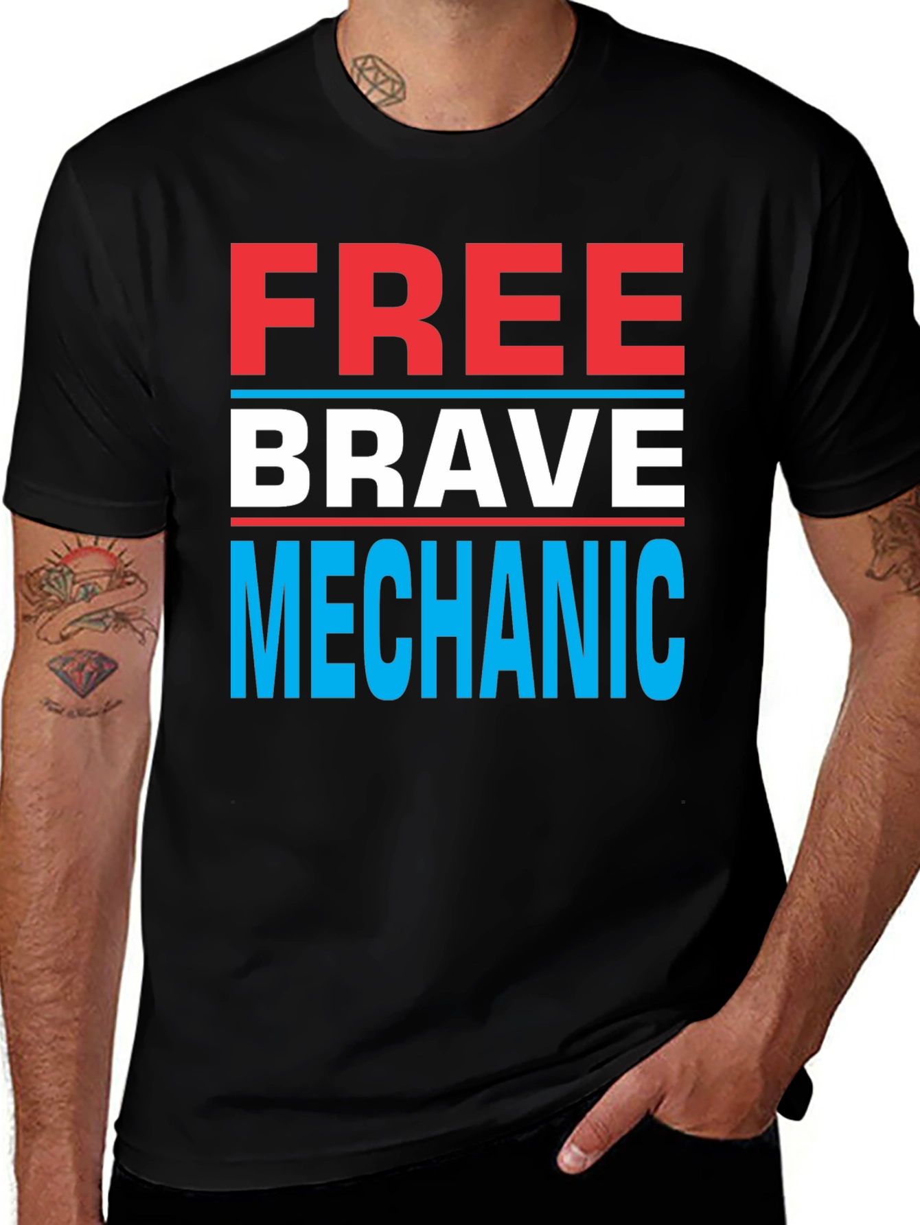 Variant 19 of Free Brave Mechanic Graphic T-Shirt