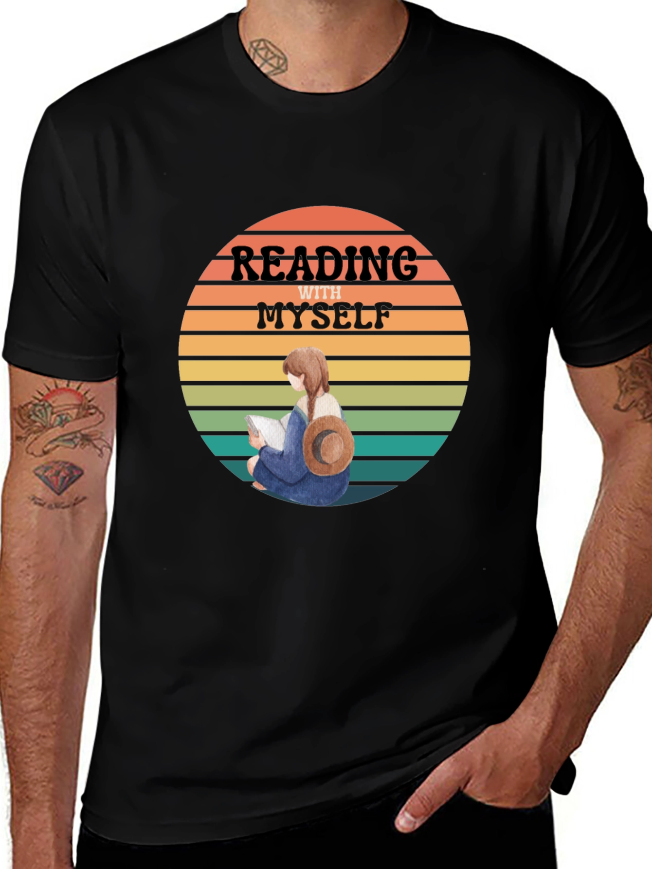 Variant 10 of Reading With Myself Graphic Tee - Unisex Soft Cotton