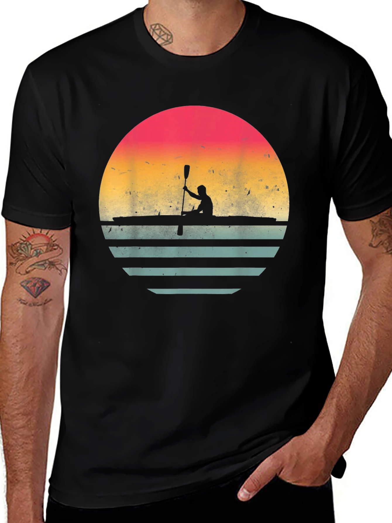 Variant 21 of Kayaking Sunset T-Shirt - Adventure Awaits!