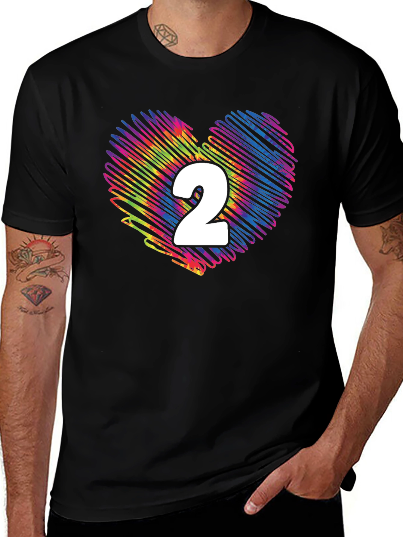 Rainbow Heart Number 2 T-Shirt