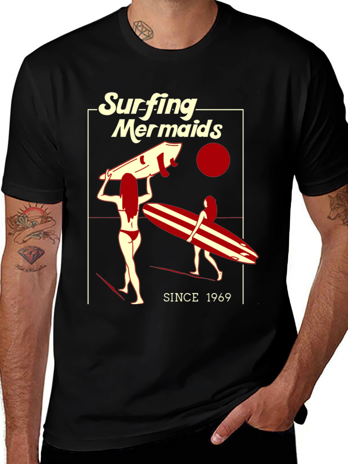 Variant 15 of Surfing Mermaids Since 1969 Tee
