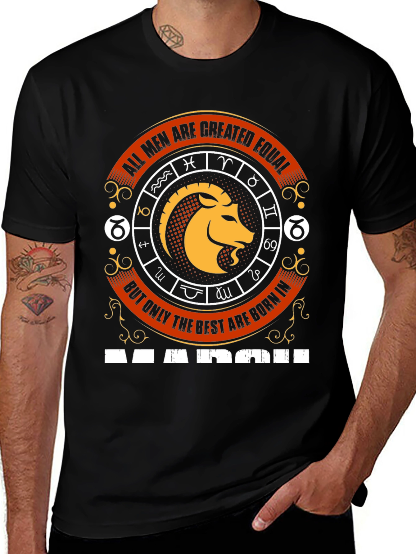 Variant 26 of March Zodiac Graphic Tee - Best Men Born In