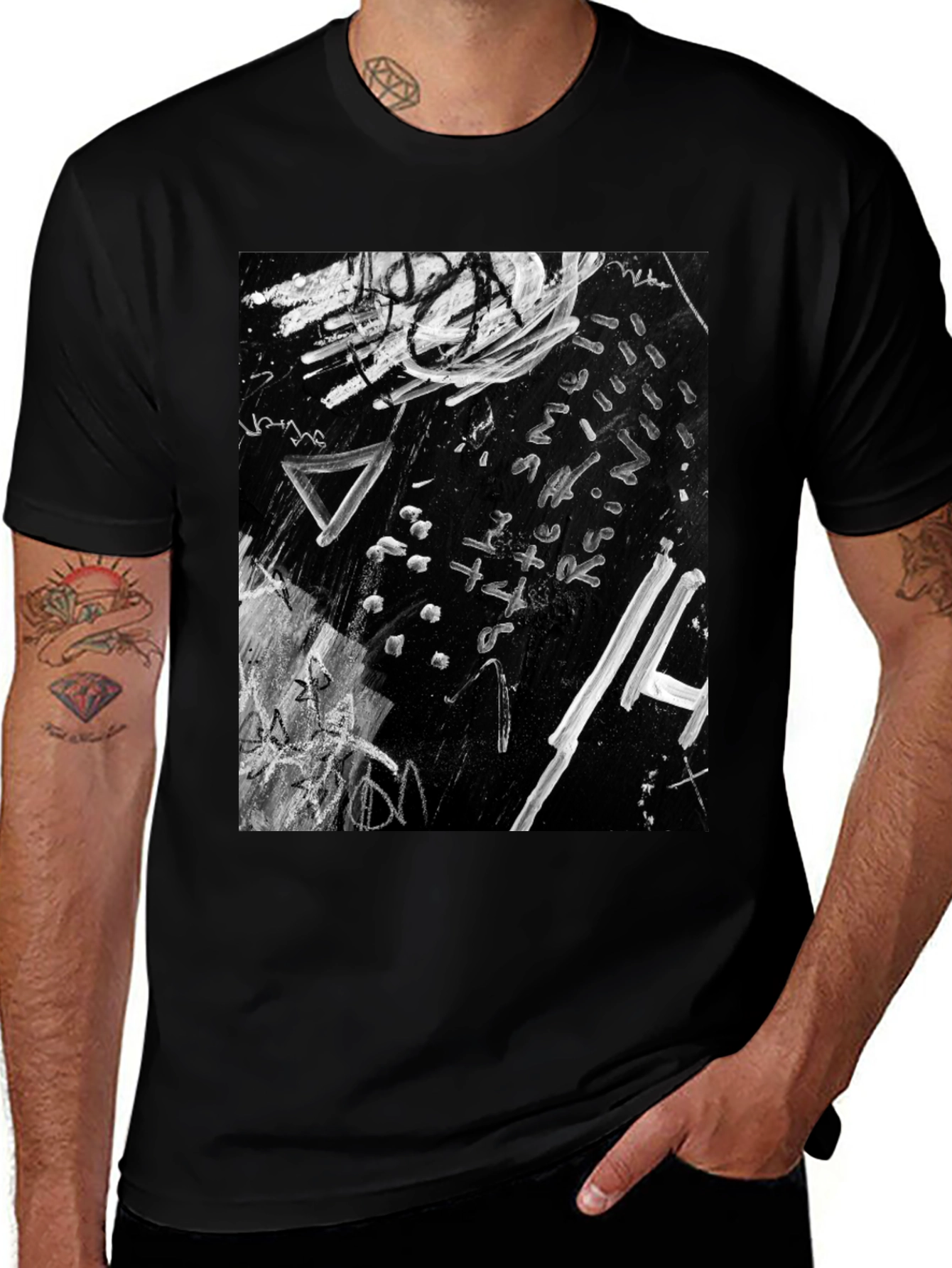 Variant 24 of Abstract Art Black Graphic Tee