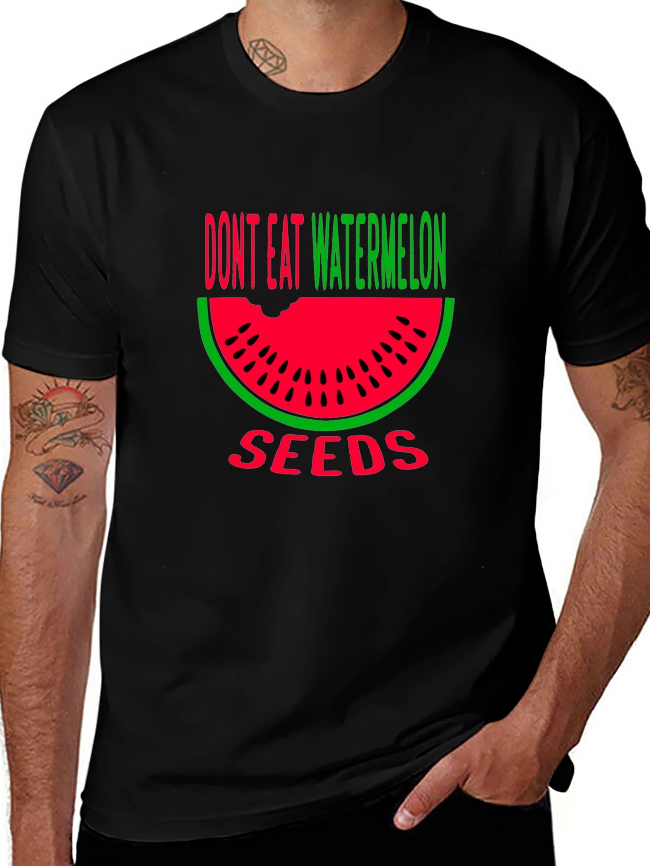 Variant 10 of Funny Watermelon Seeds Graphic T-Shirt
