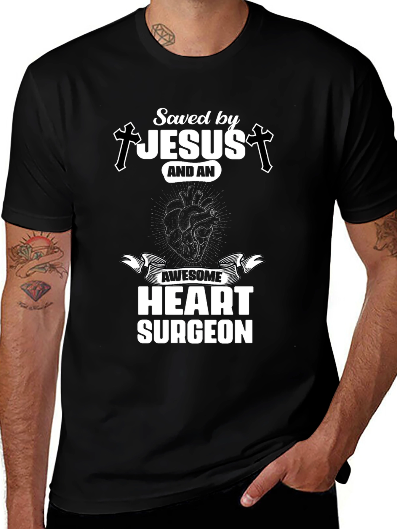 Saved by Jesus and an Awesome Heart Surgeon T-Shirt