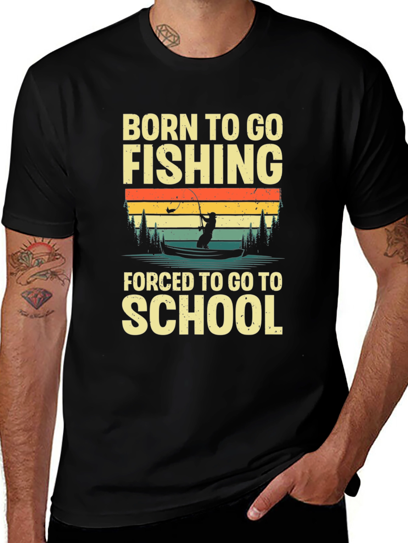 Born to Fish T-Shirt - School Forced