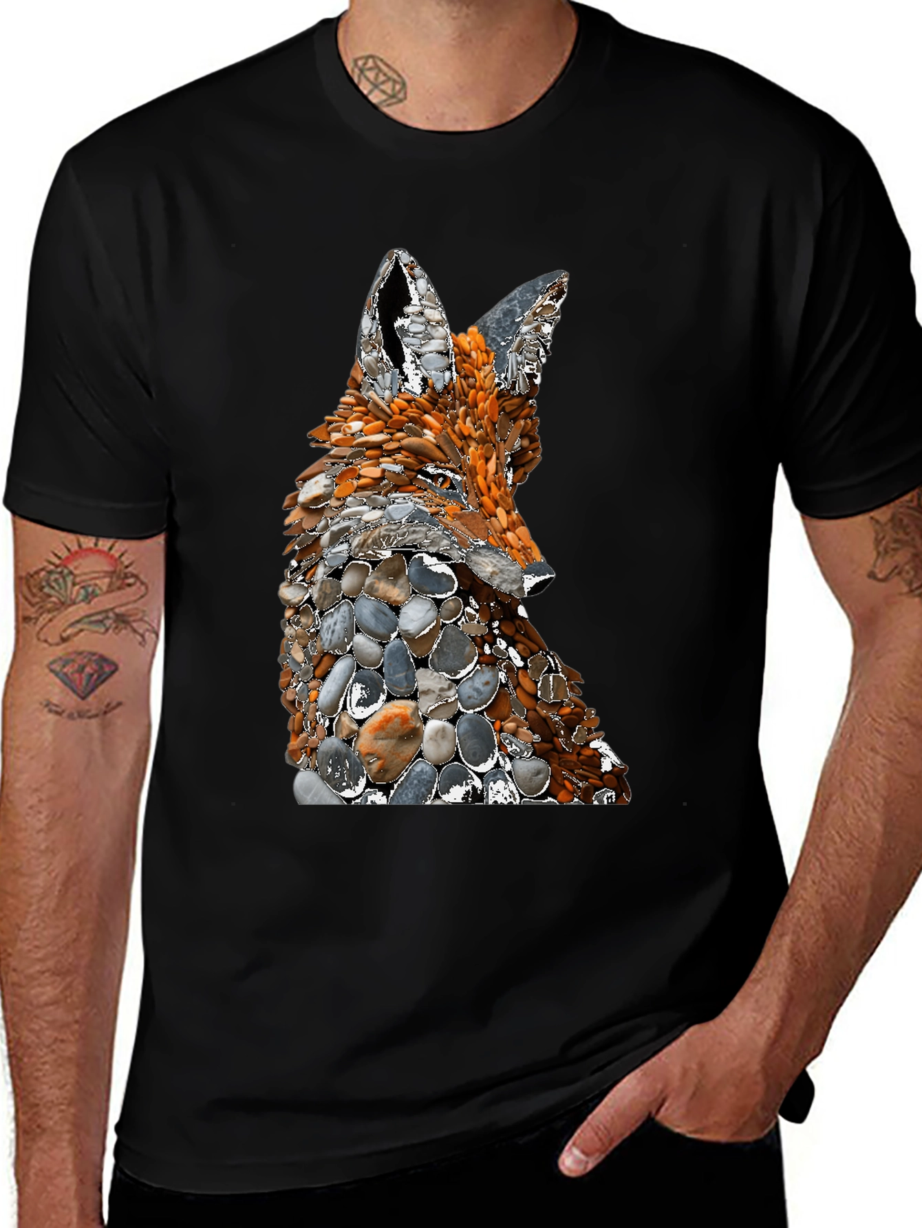 Variant 12 of Stone Fox Graphic Tee - Unique Animal Design