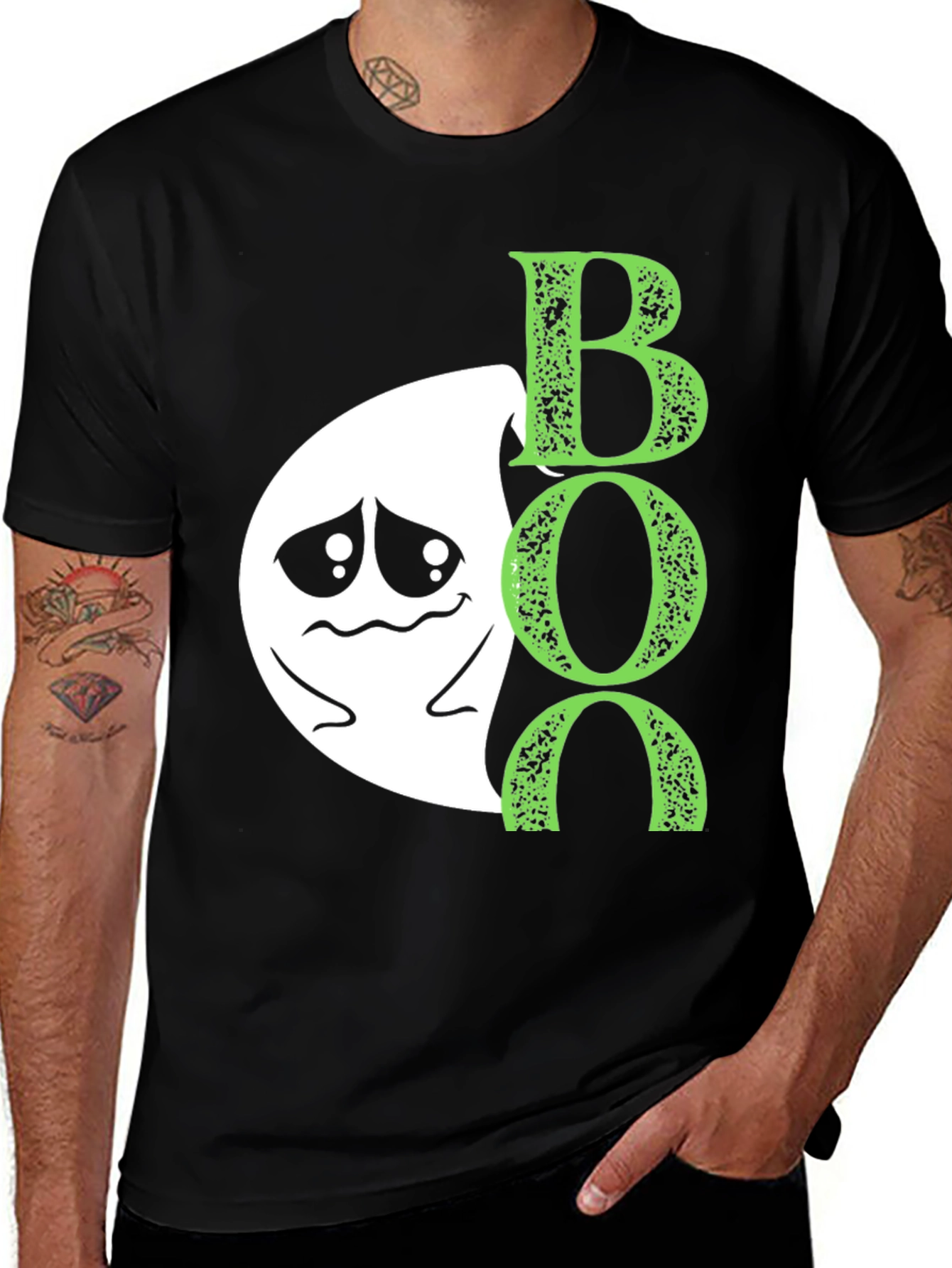 Variant 26 of Boo Ghost Graphic Tee - Halloween Shirt