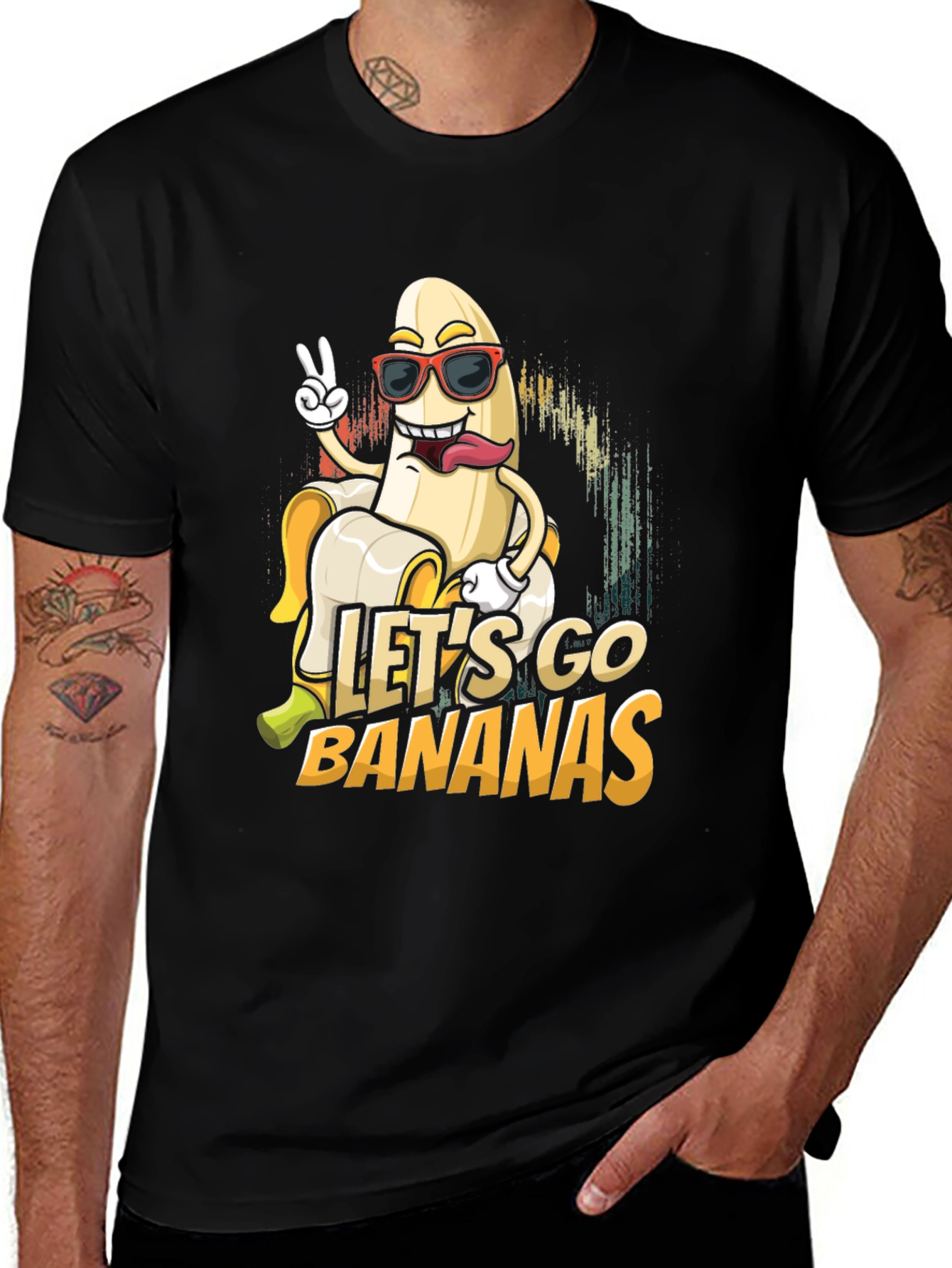 Variant 12 of Let's Go Bananas Graphic Tee - Unisex Cotton T-Shirt