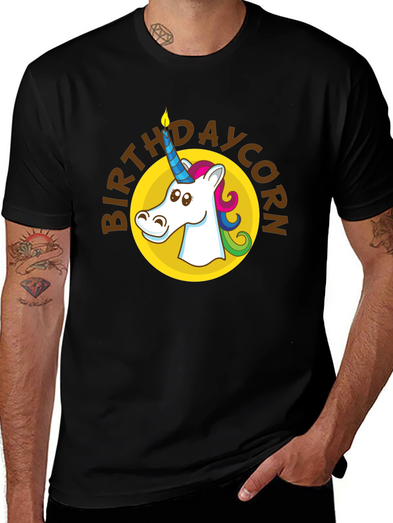Birthdaycorn T-Shirt - Unicorn Birthday Candle Tee