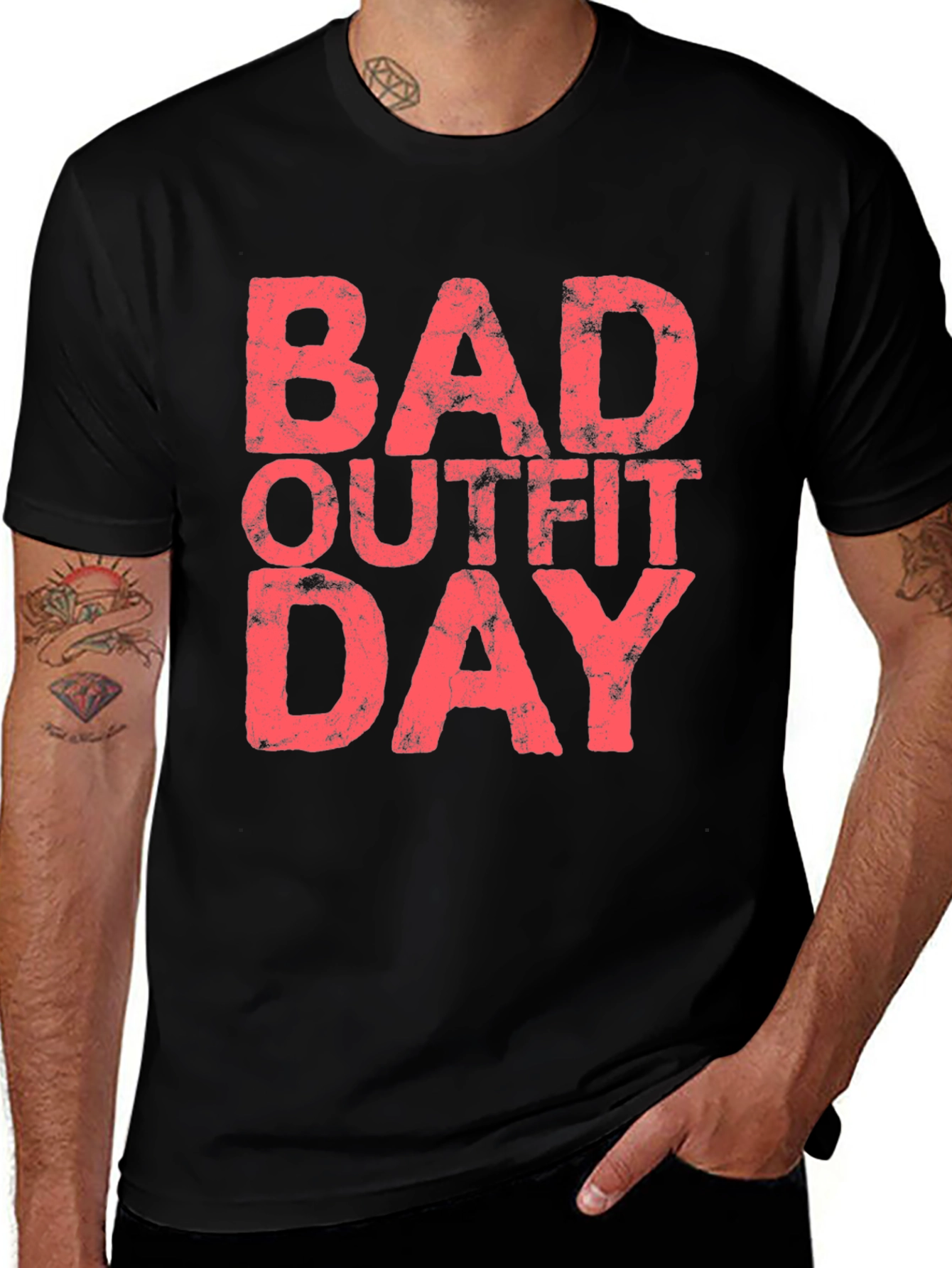 Variant 26 of Bad Outfit Day T-Shirt - Men's Black Tee