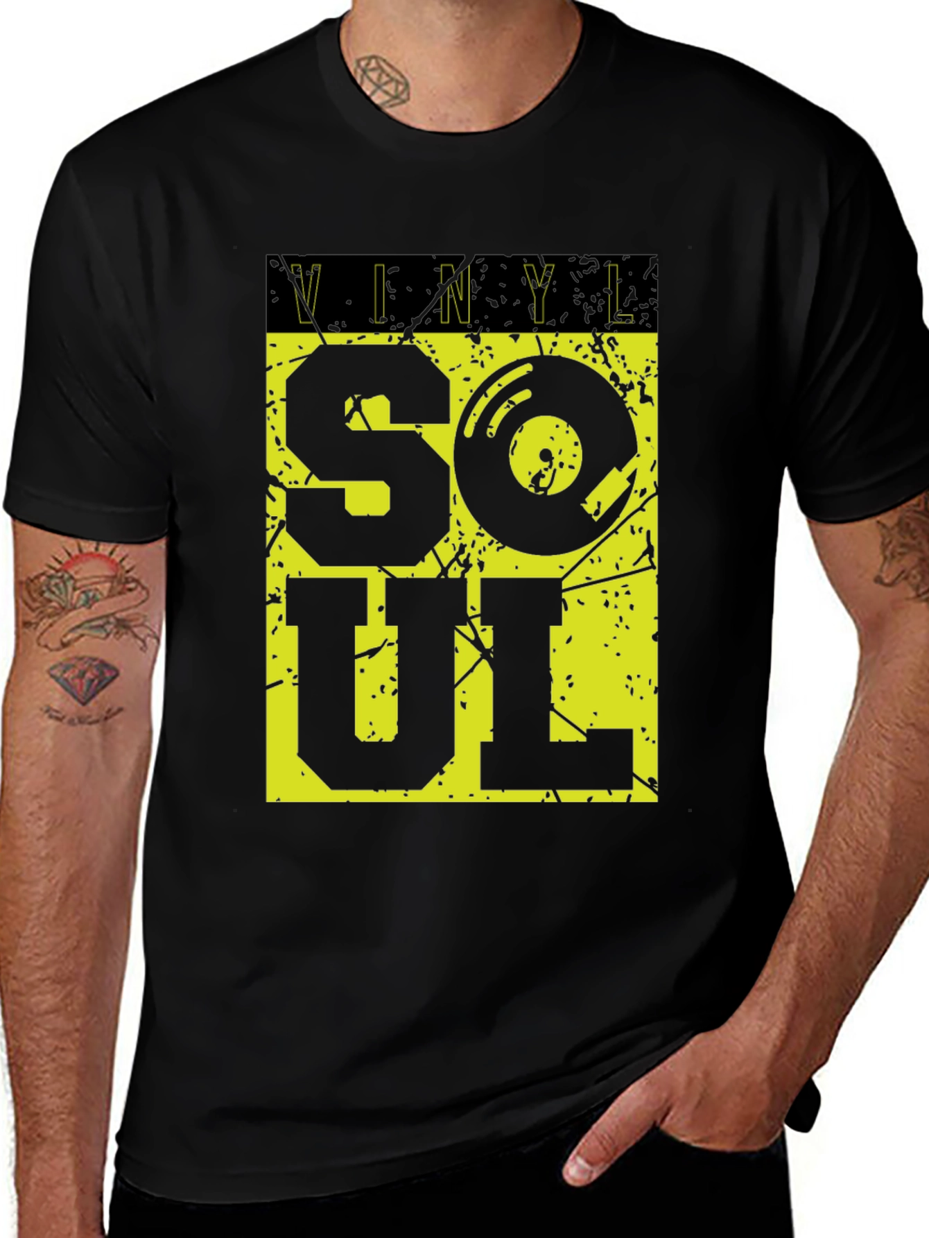 Variant 30 of Vinyl Soul Graphic Tee - Retro Music Style
