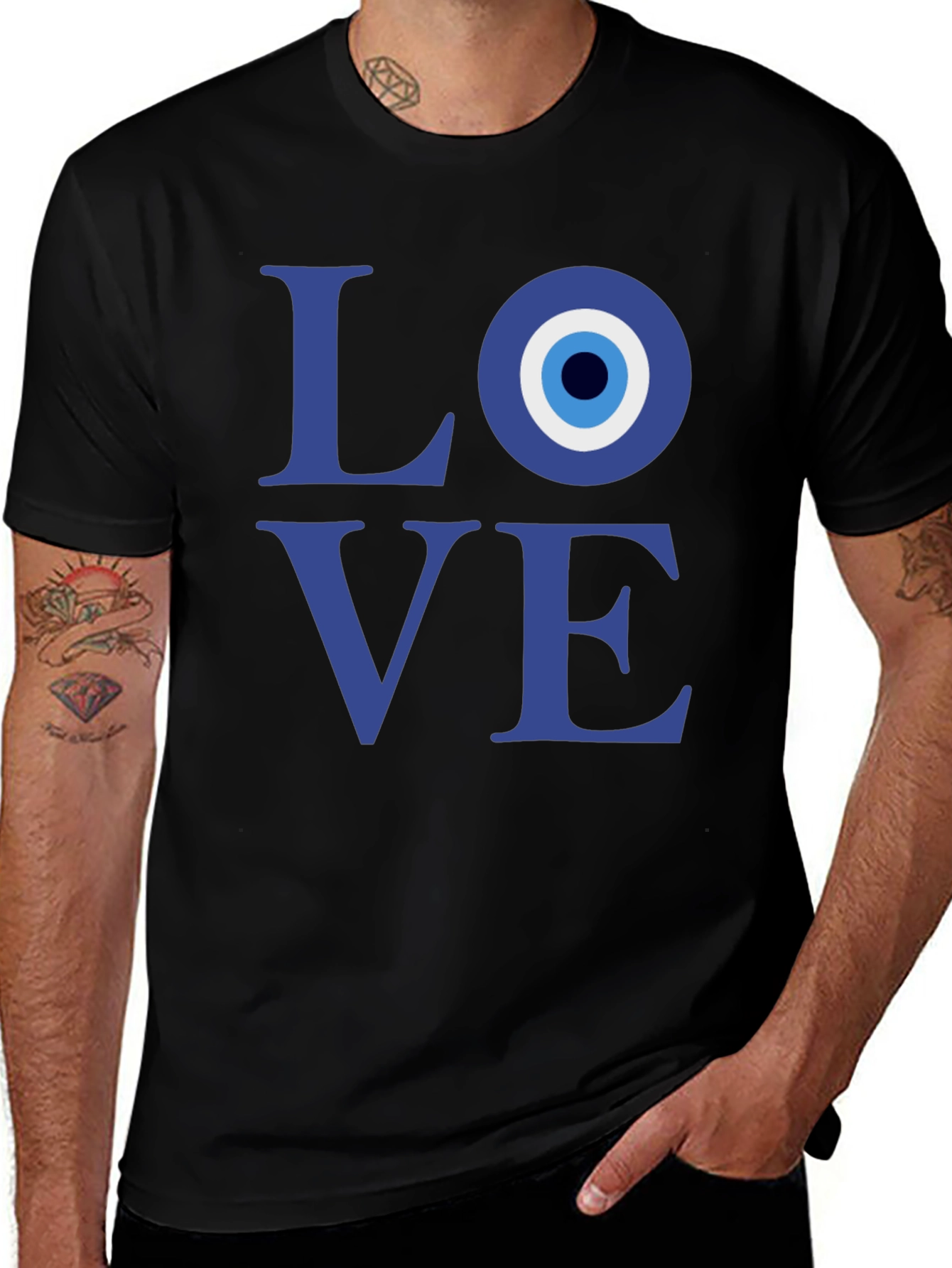 Variant 13 of Evil Eye LOVE Graphic T-Shirt - Stylish Protection