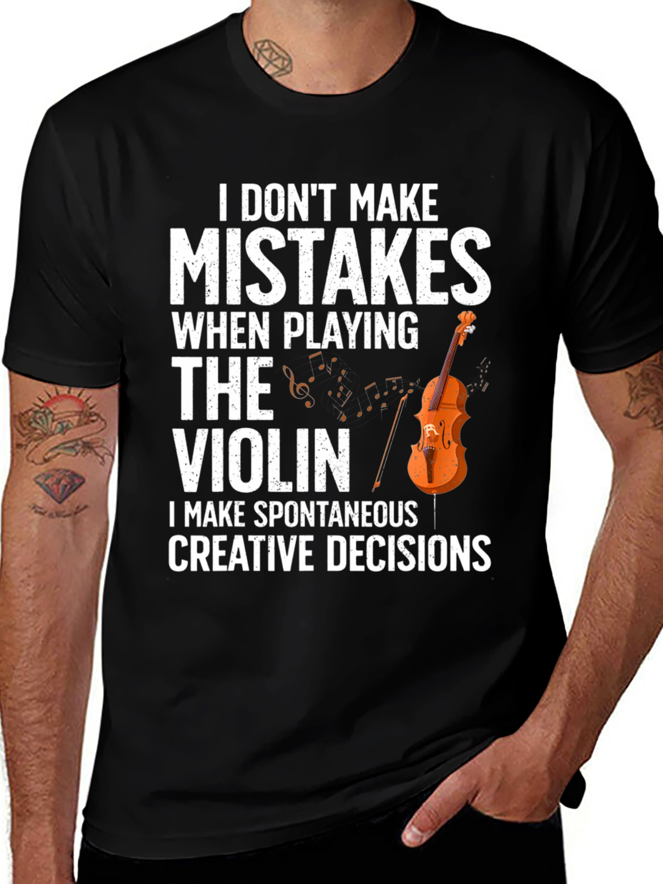 Variant 12 of Funny Violinist T-Shirt - I Don't Make Mistakes