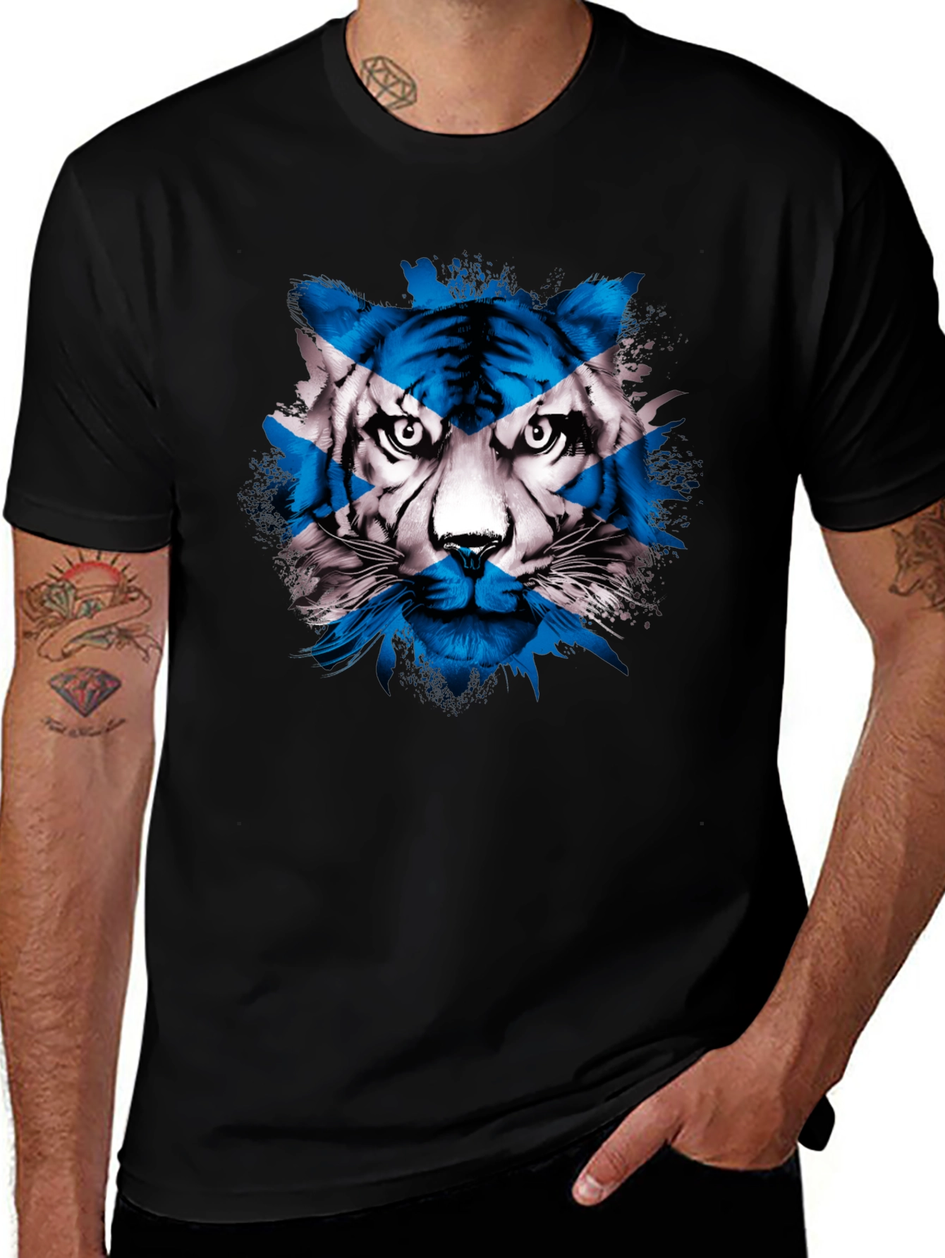 Variant 20 of Scottish Tiger Graphic T-Shirt