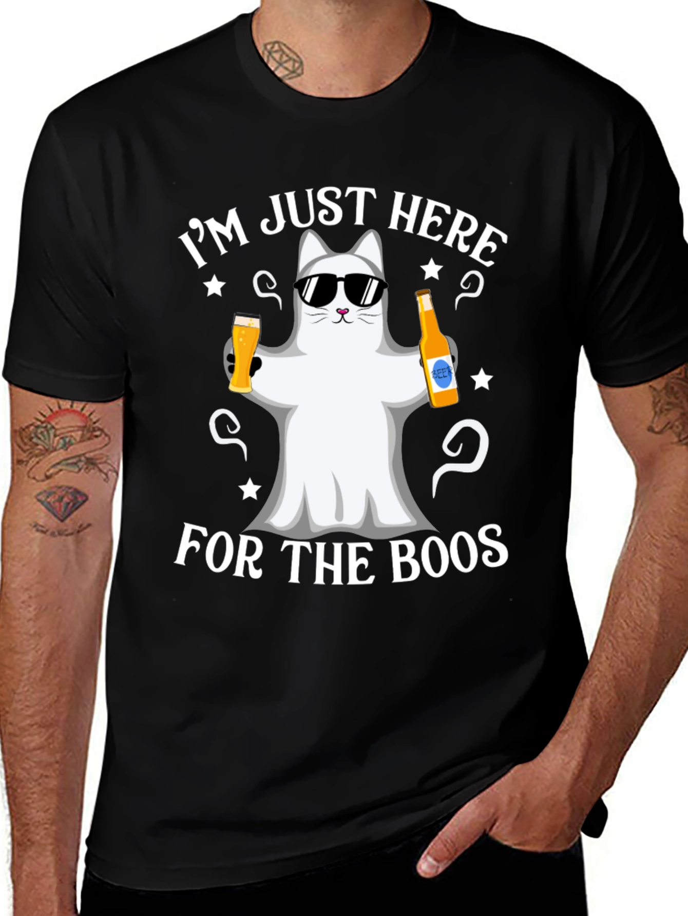 Boo Crew Ghost T-Shirt - Here for the Boos Halloween Tee