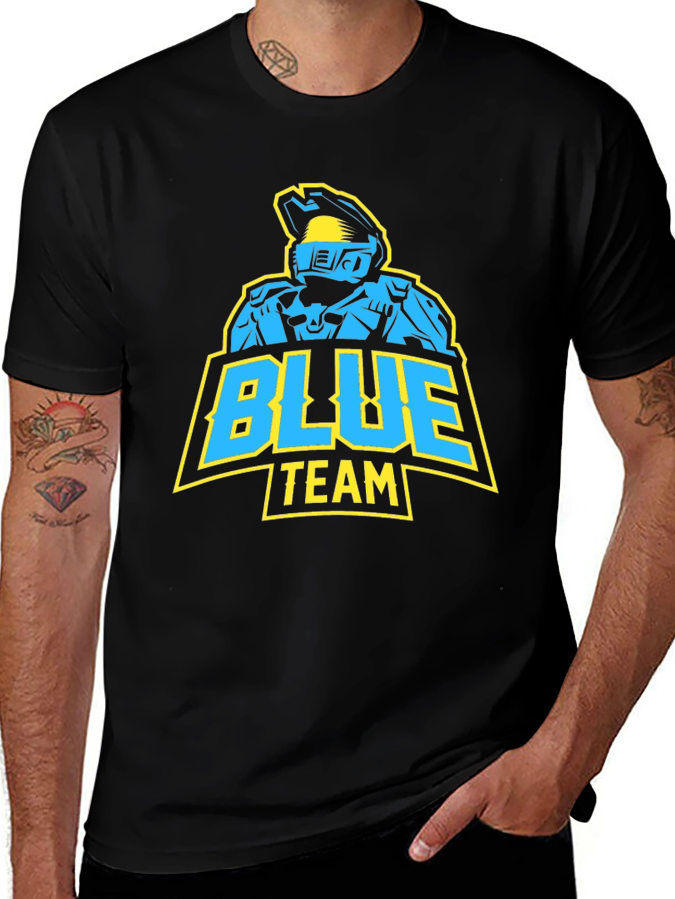 Variant 10 of Blue Team Graphic T-Shirt - Gamer Style