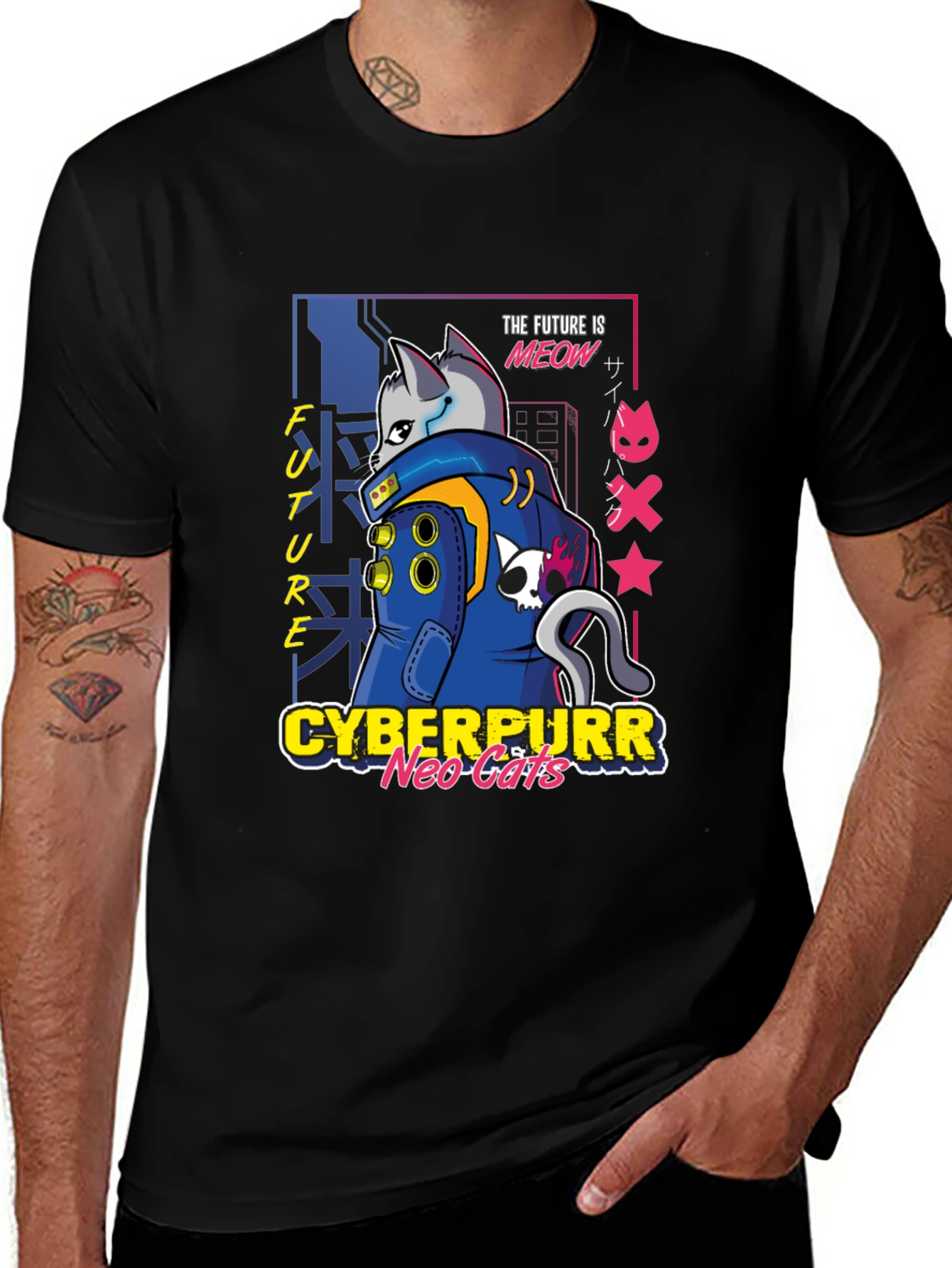 Cyberpurr Neo-Cats T-Shirt
