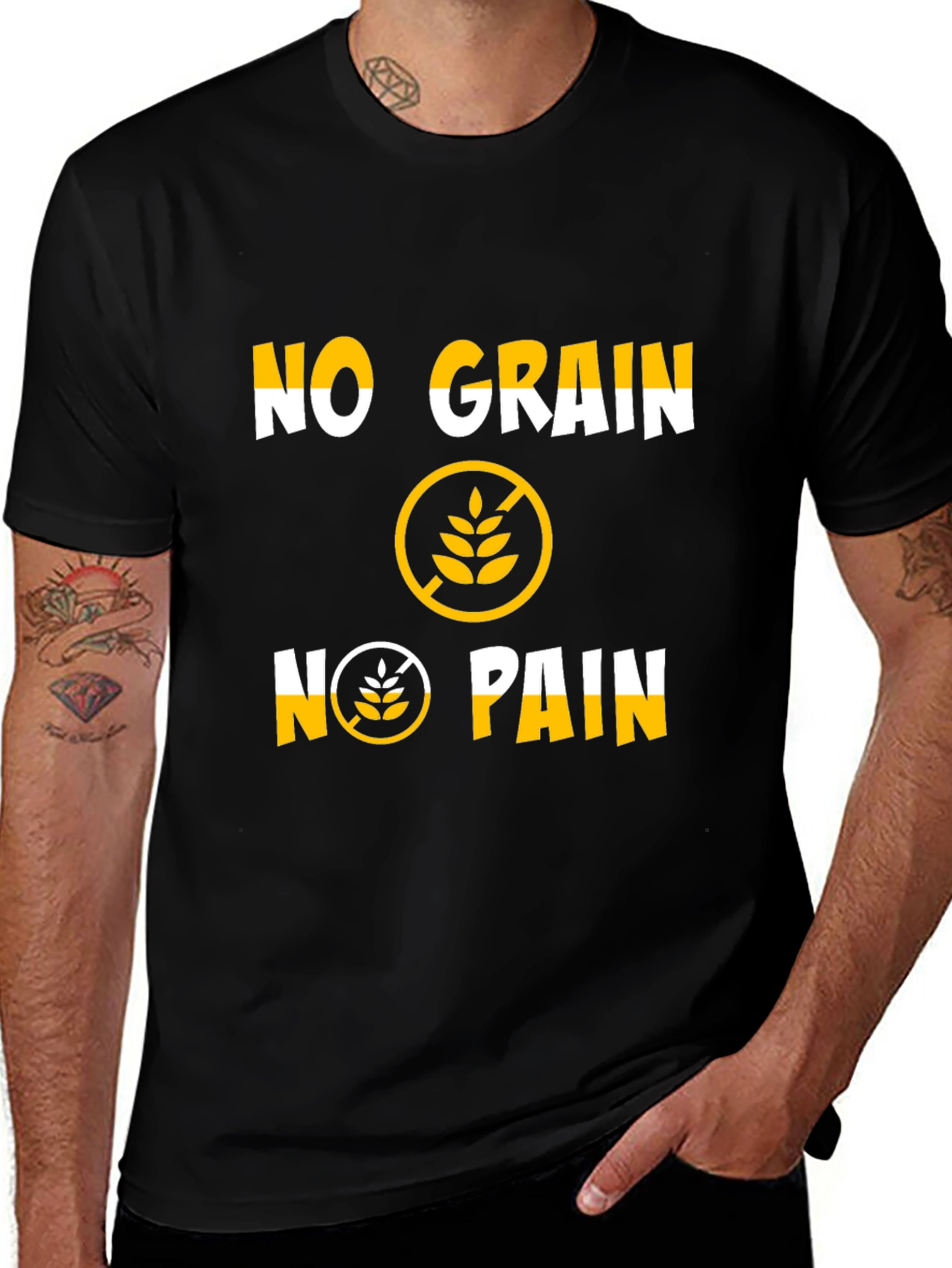 Variant 28 of No Grain No Pain Graphic T-Shirt