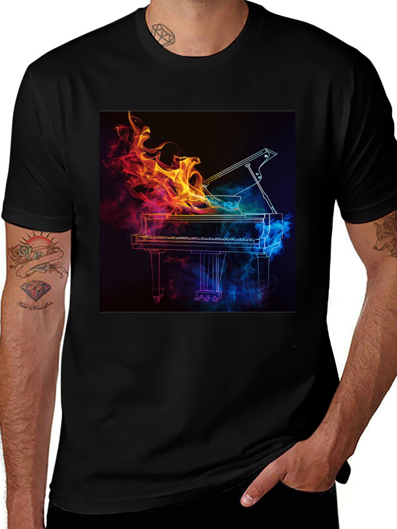 Variant 24 of Fiery Piano Graphic Tee