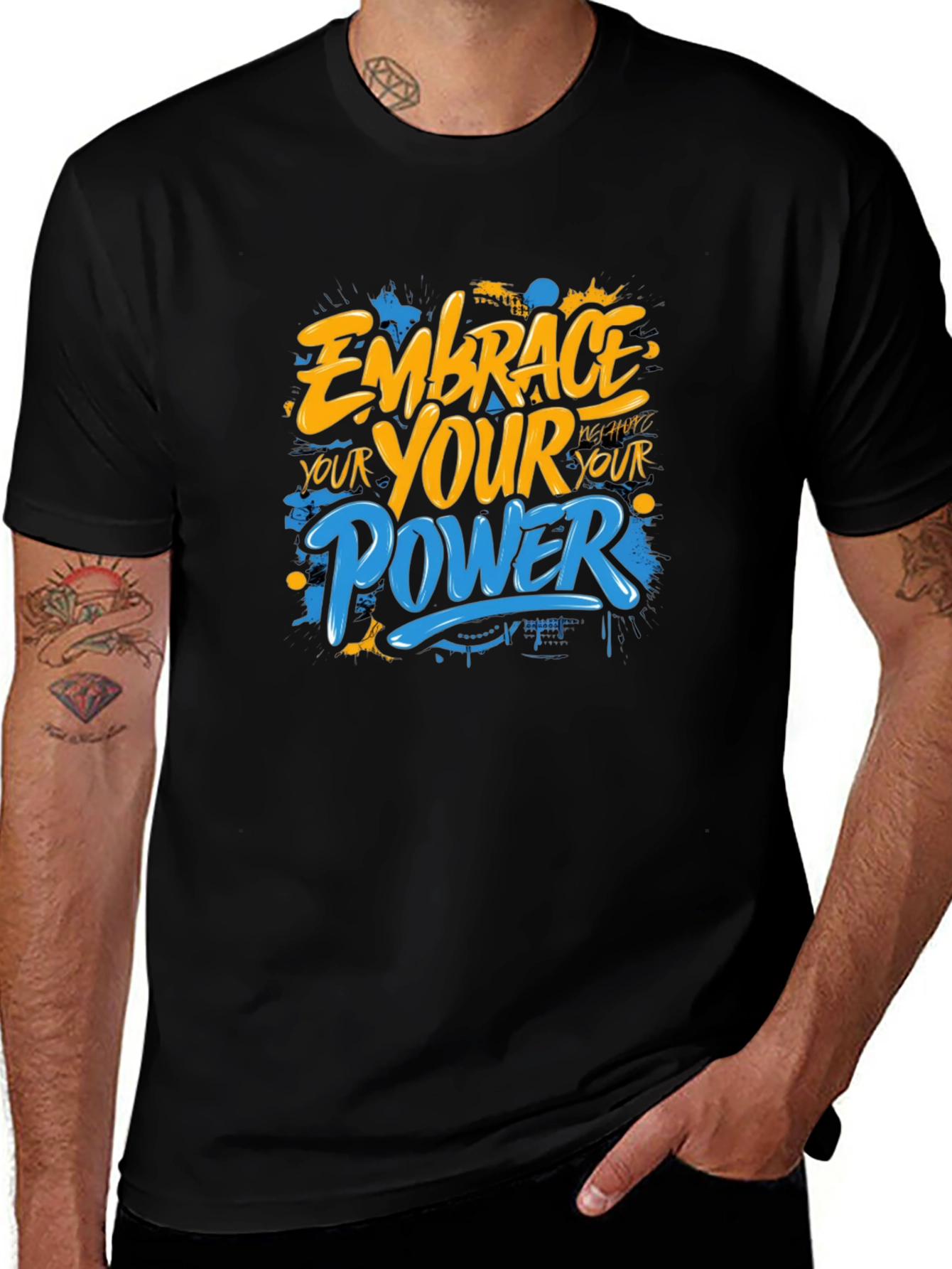 Variant 8 of Embrace Your Power Graphic Black T-Shirt