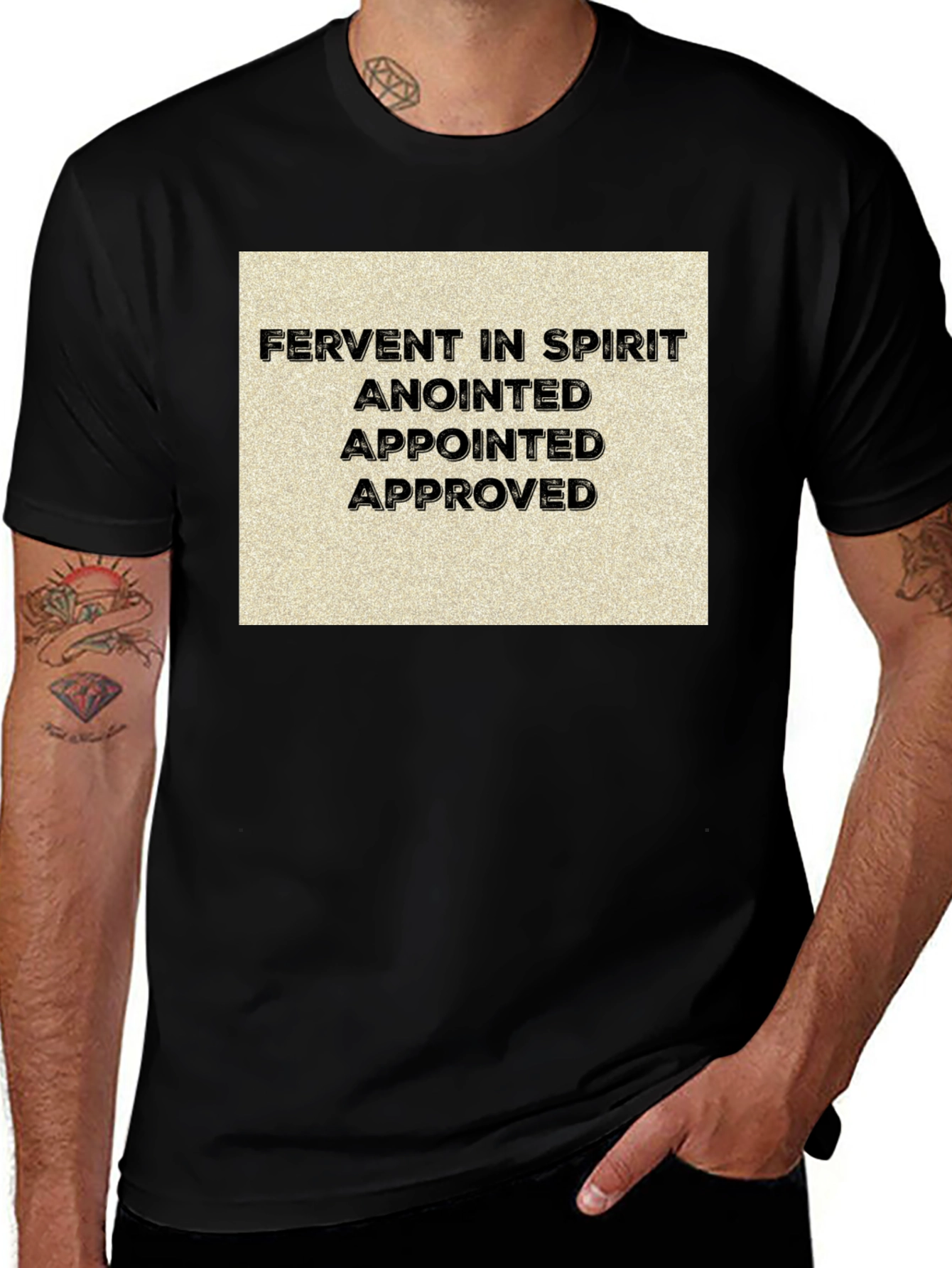 Variant 29 of Fervent in Spirit Graphic Tee - Black