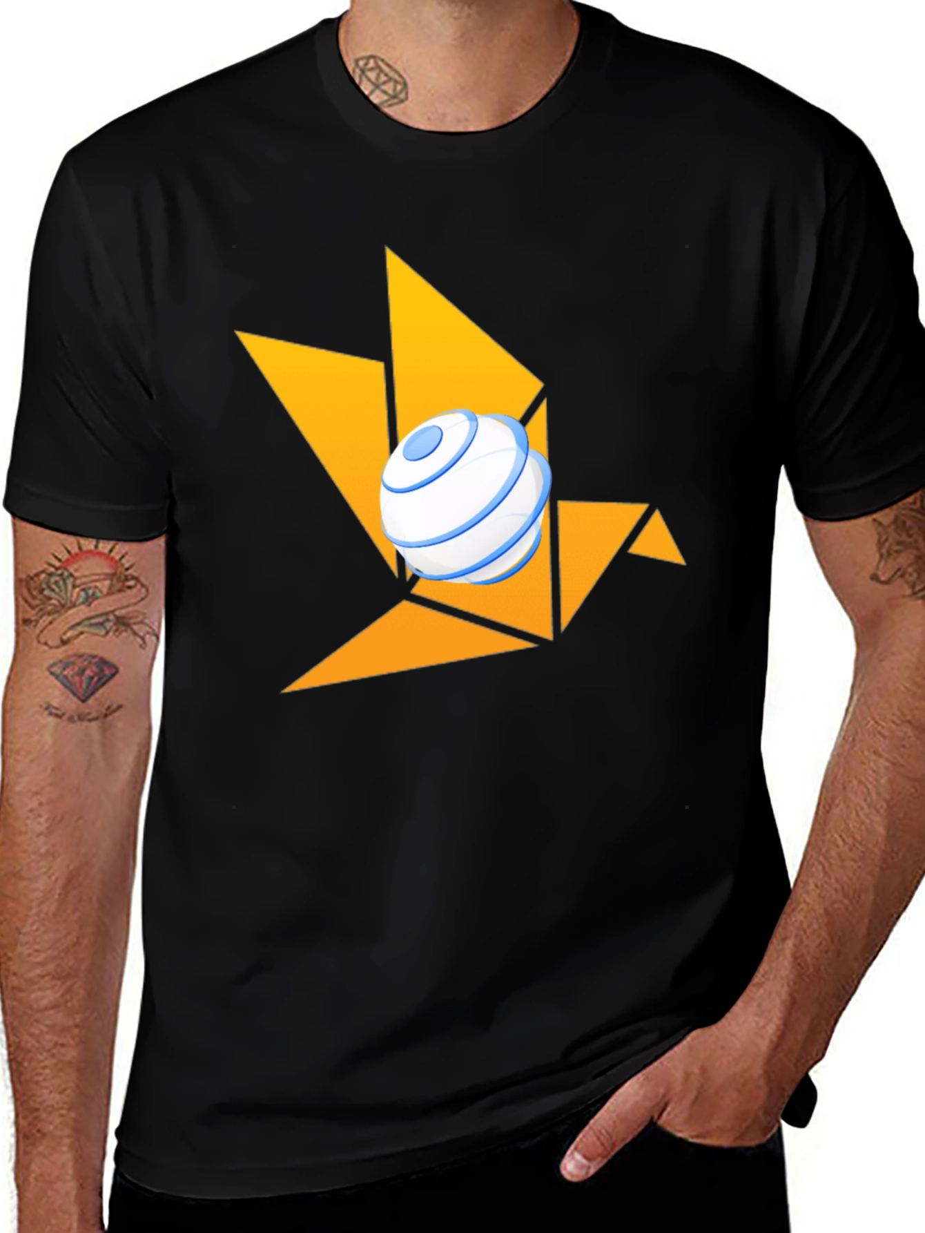 Variant 21 of Geometric Bird Tee: Modern & Stylish