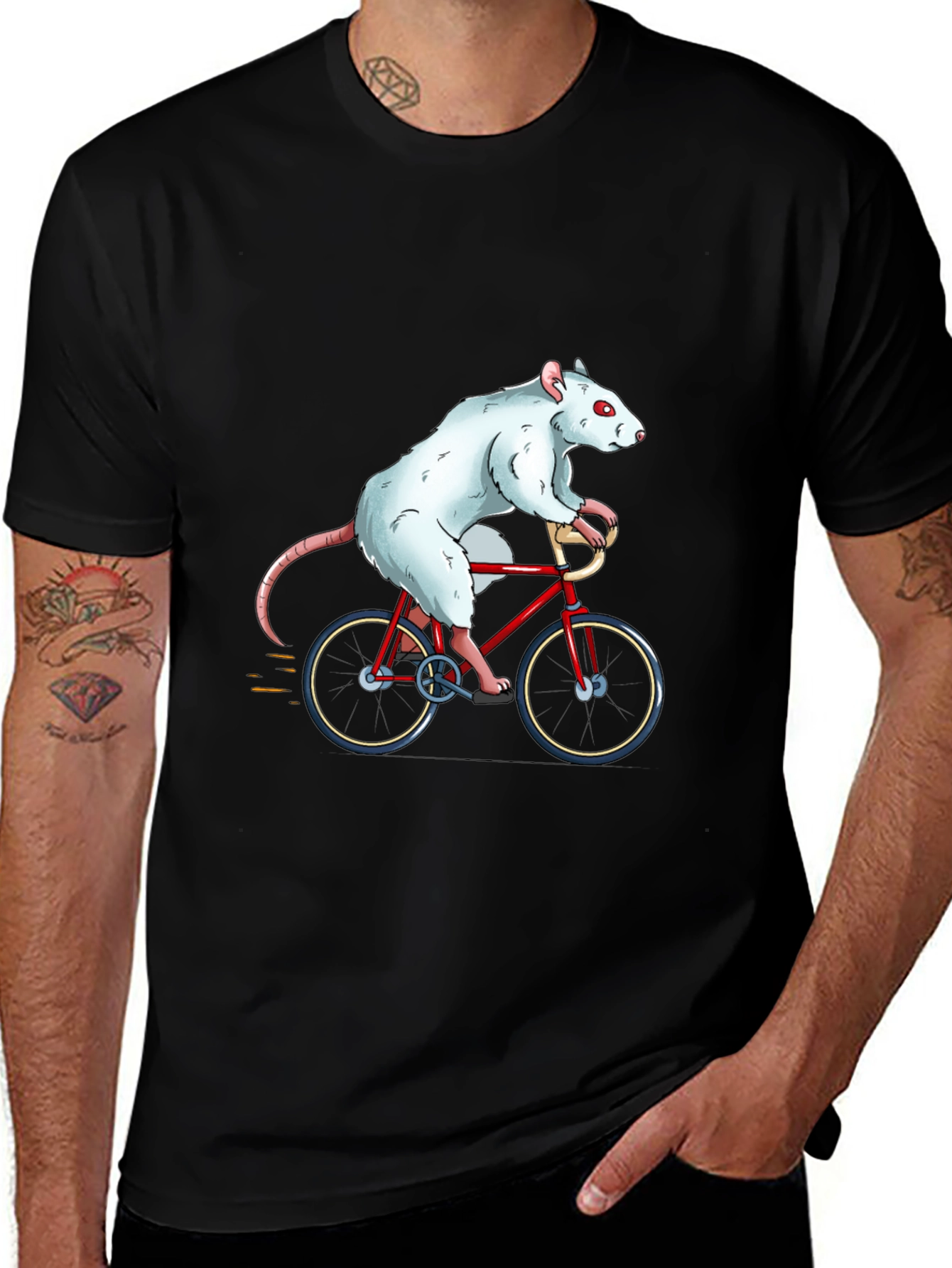 Variant 24 of Rat on Bike Graphic Tee - Unique Funny T-Shirt