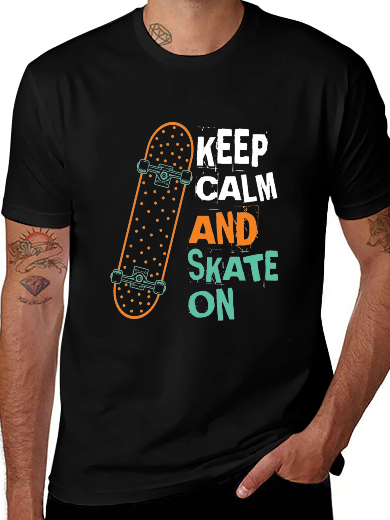 Variant 6 of Keep Calm and Skate On Graphic T-Shirt