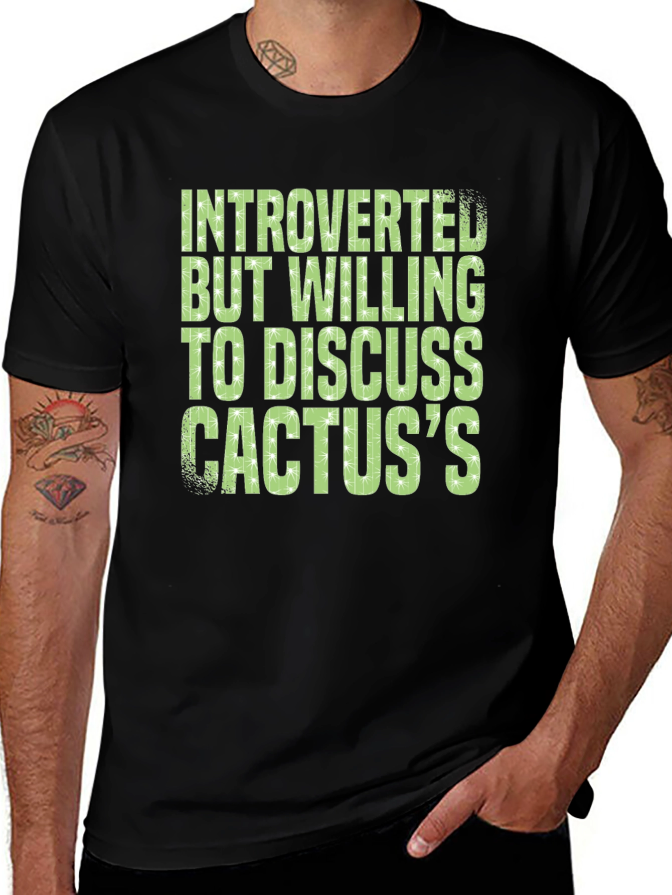 Variant 5 of Introverted Cactus Lover T-Shirt