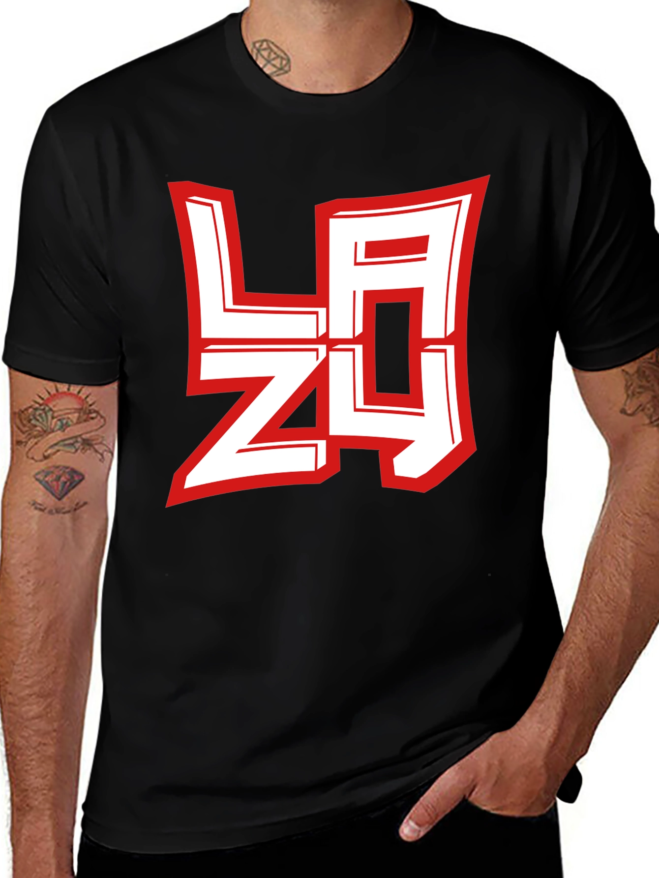 Variant 29 of Lazy Graphic Tee - Modern Streetwear Style