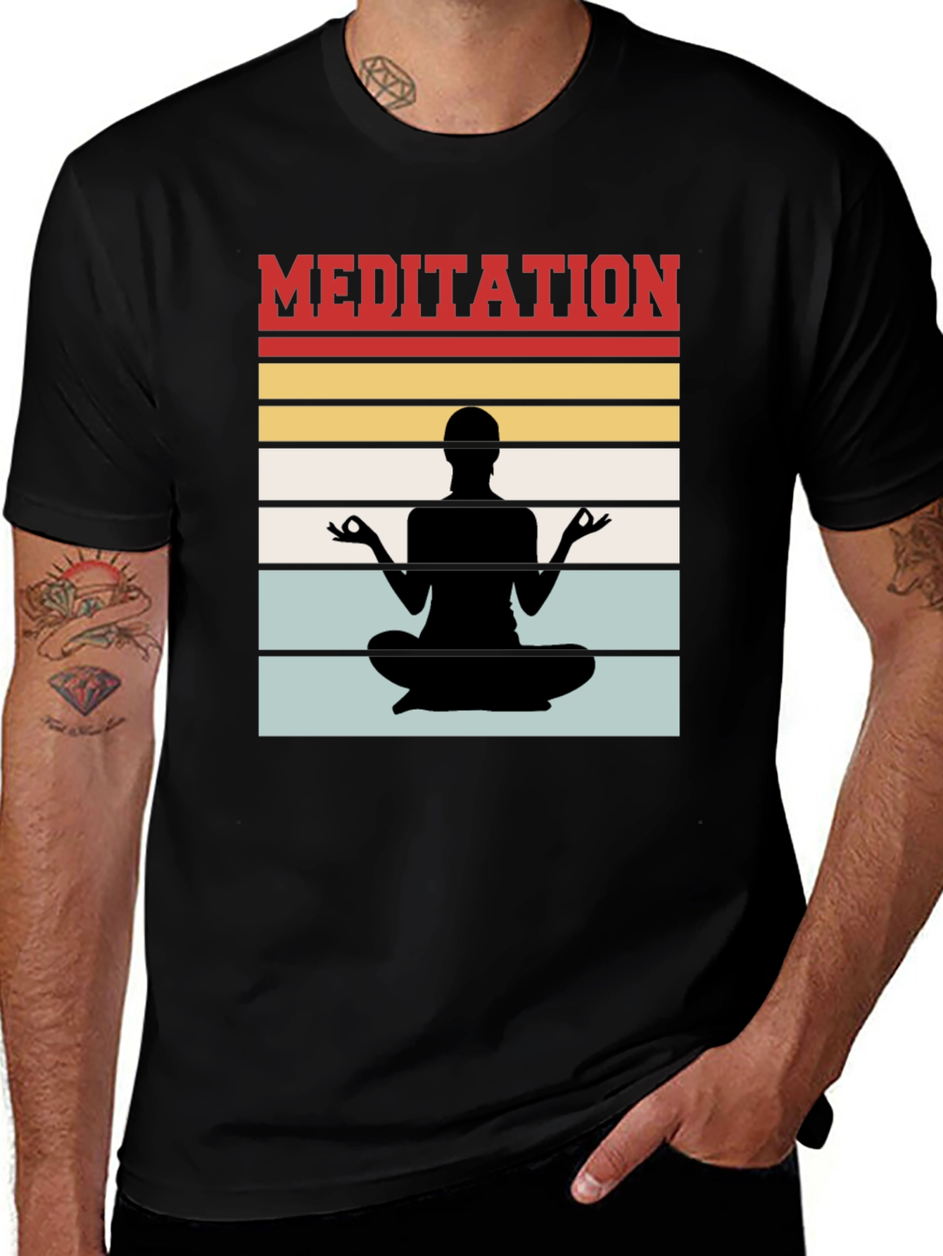 Variant 24 of Meditation Silhouette T-Shirt - Zen Yoga Tee